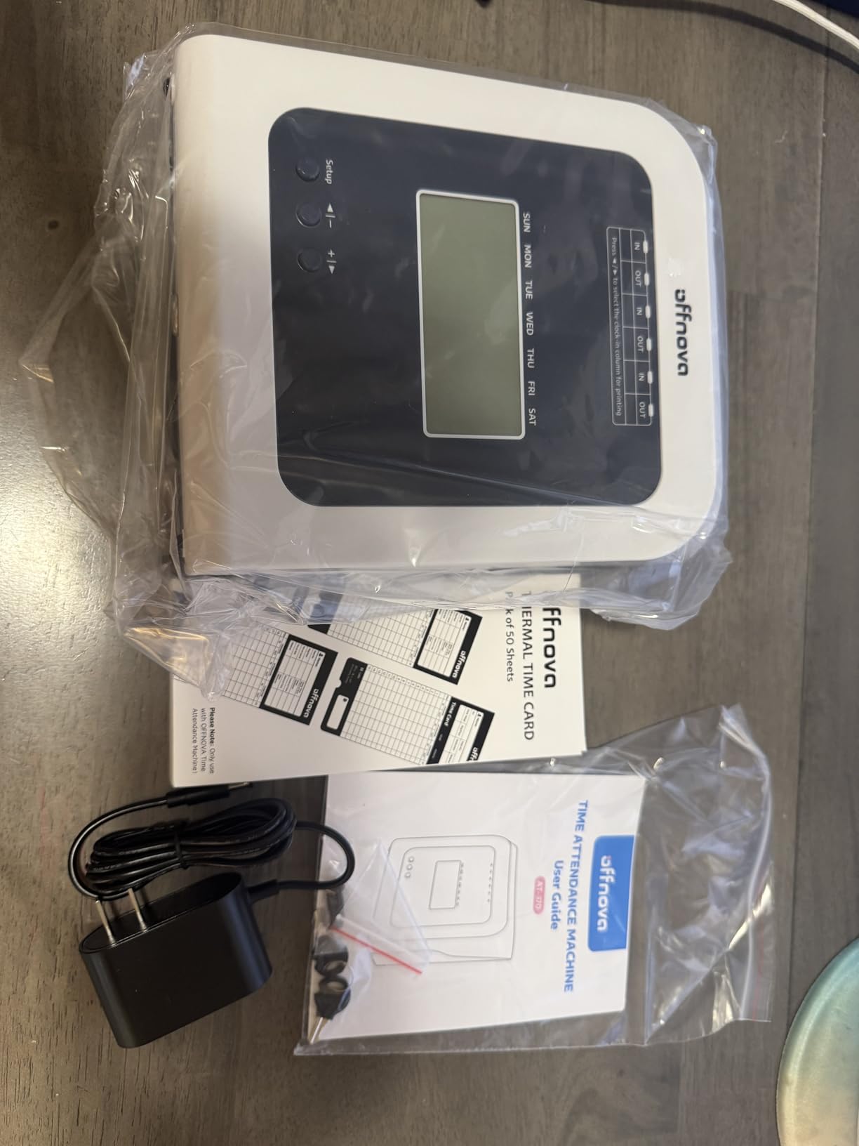OFFNOVA Thermal Time Clock for Employees Small Business, No Ink Ribbons or Network Needed, in/Out Time Attendance Machine with 50 Time Cards customer photo 2