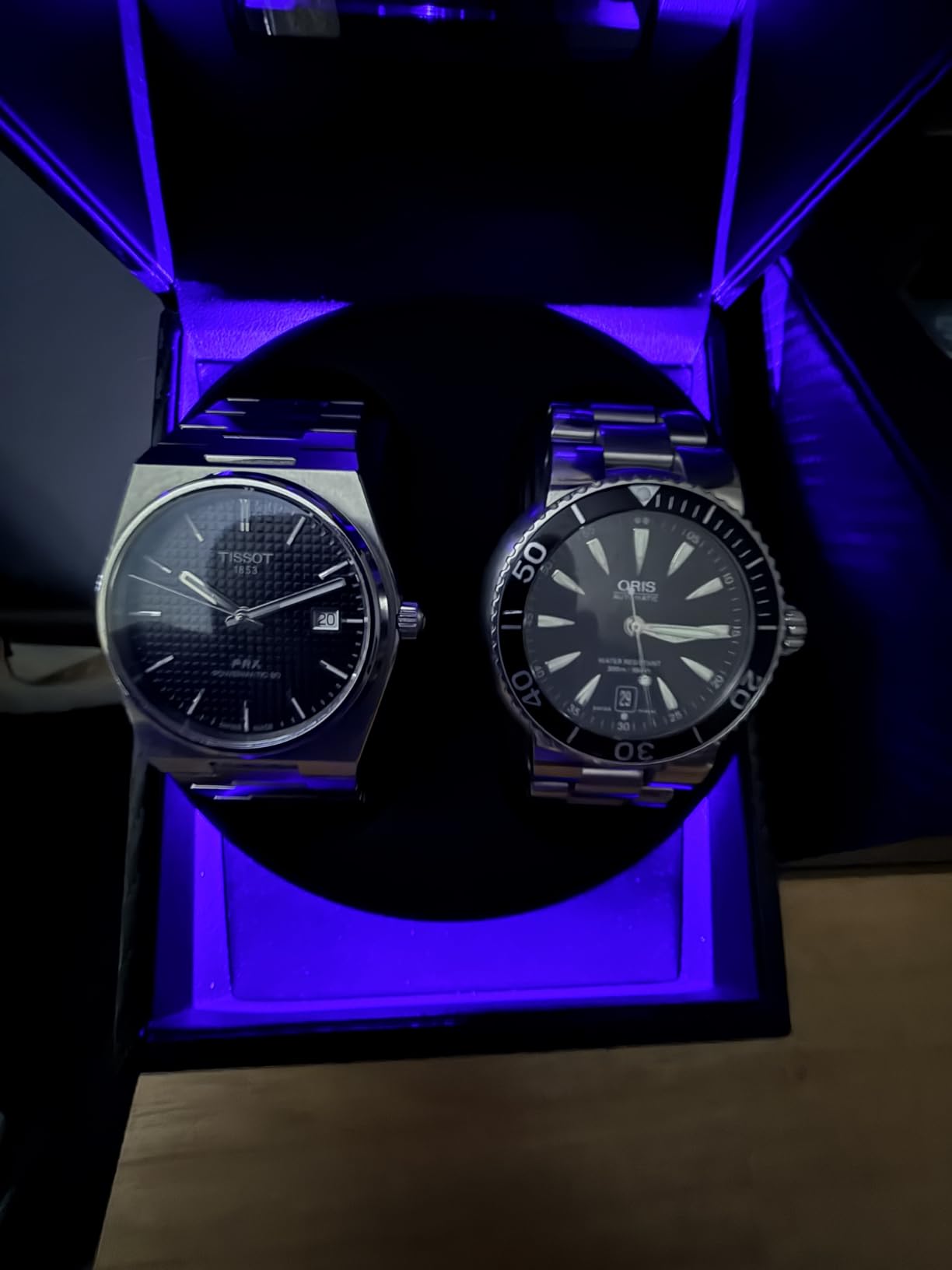BEWISHOME Watch Winder for Automatic Watches, Double Watch Winder with Light | 4 Modes, Automatic Watch Winder Box Watch Spinner with Japanese Quiet Motor Type-C Adapter or Battery Powered, SYQ02C customer photo 2