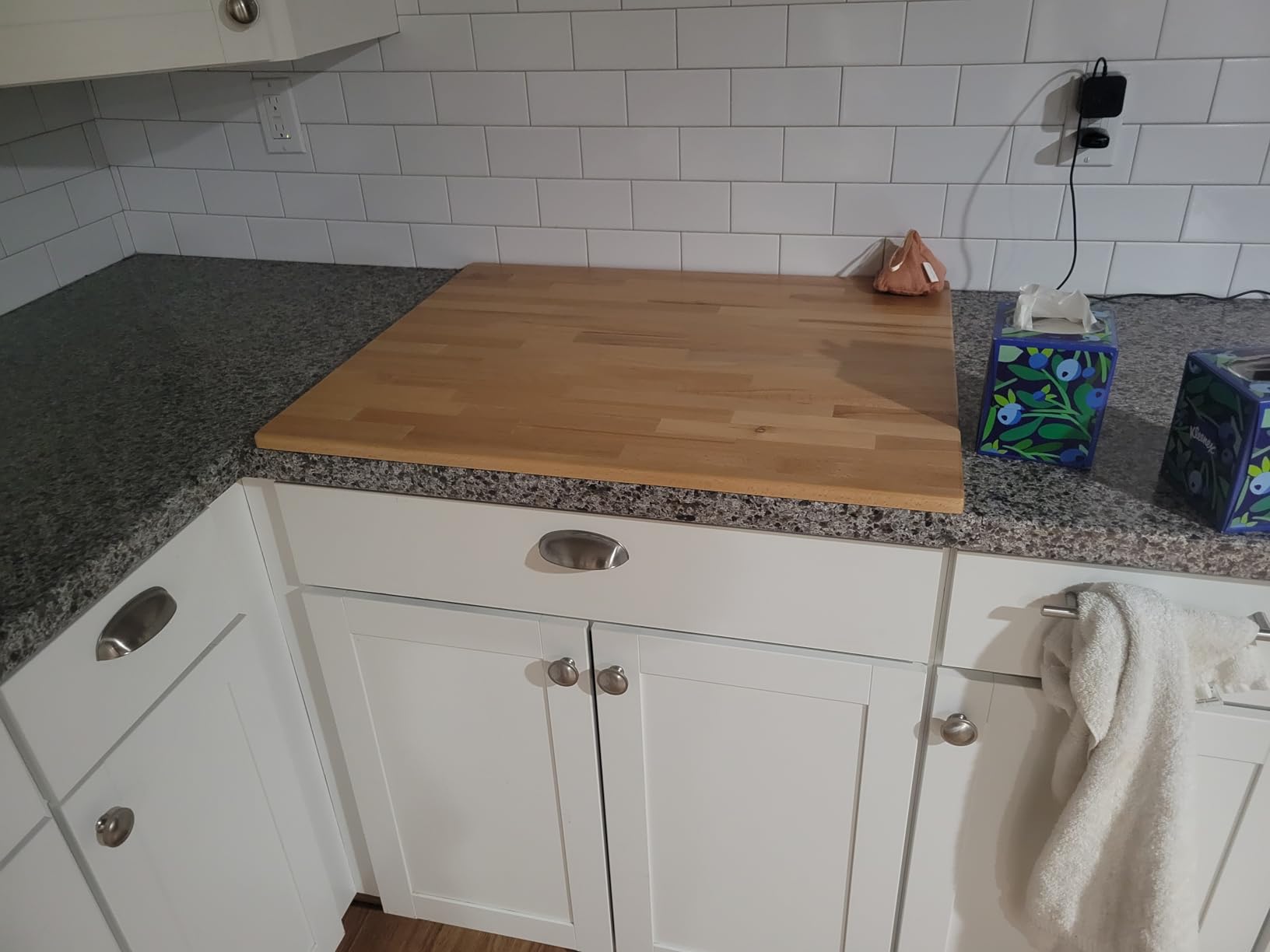 Finished Walnut Butcher Block Countertop, 48 x 25 x 1.5 In | Spacious solid walnut top with a sealed finish for kitchen islands, desks, dining tables, coffee bars and custom furniture customer photo 2