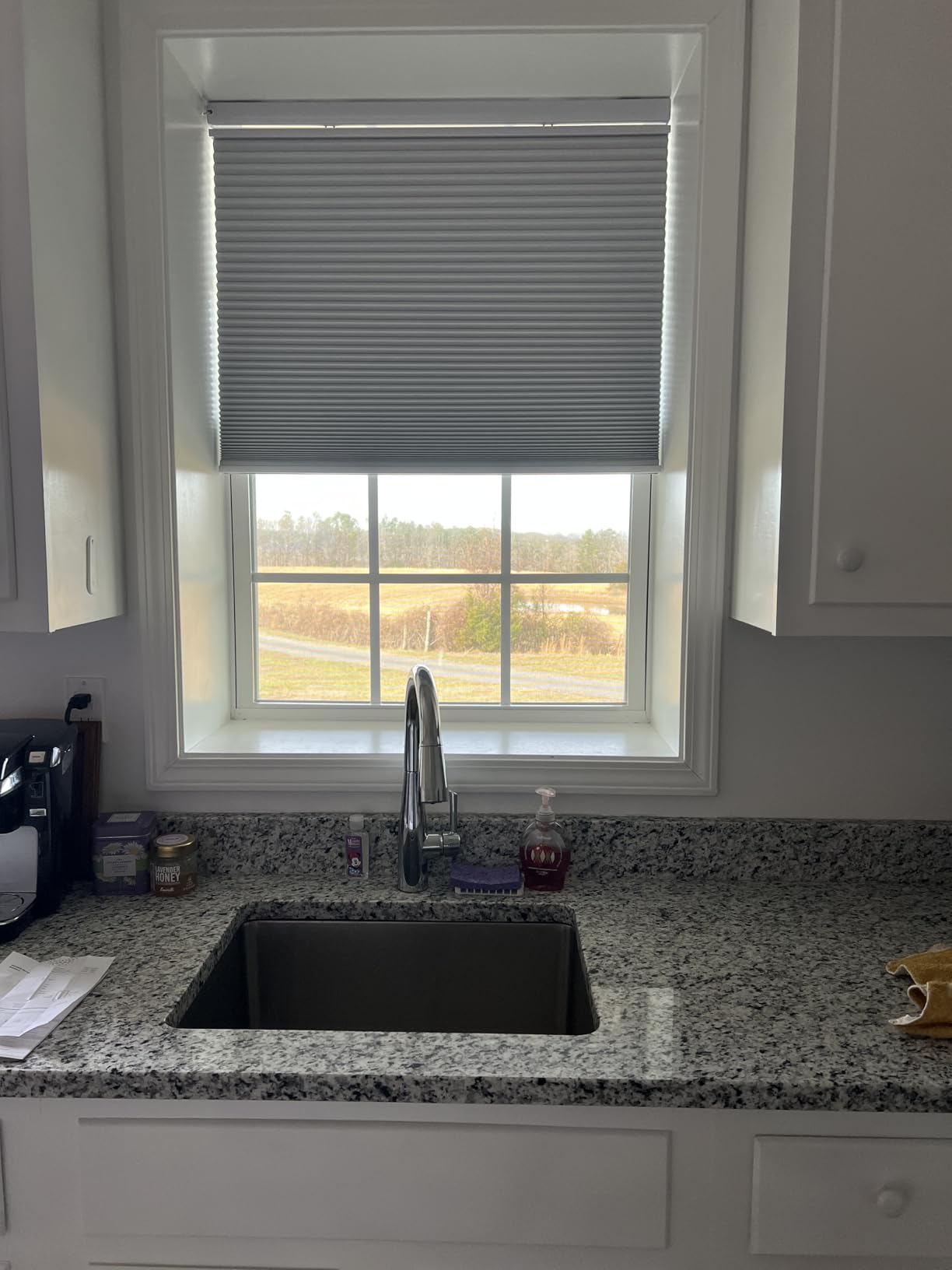 Motorized Cellular Shades with Cordless, Smart Electric Honeycomb Blind with Remote Control, Blackout or Light Filtering Fabric, Automatic Cellular Shades for Home and Office Indoor Window customer photo 1