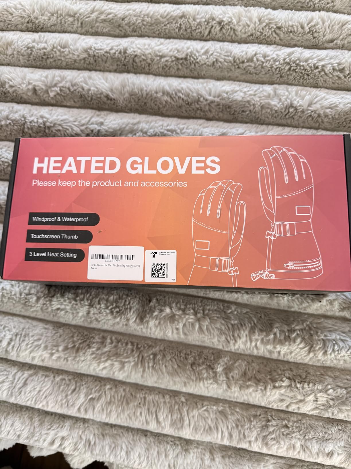 Heated Gloves, Rechargeable Heated Gloves for Men Women, Waterproof Electric Heating Ski Gloves with Touchscreen for Cold Weather Motorcycle Skiing Snowboarding Hiking Hunting Gifts customer photo 1