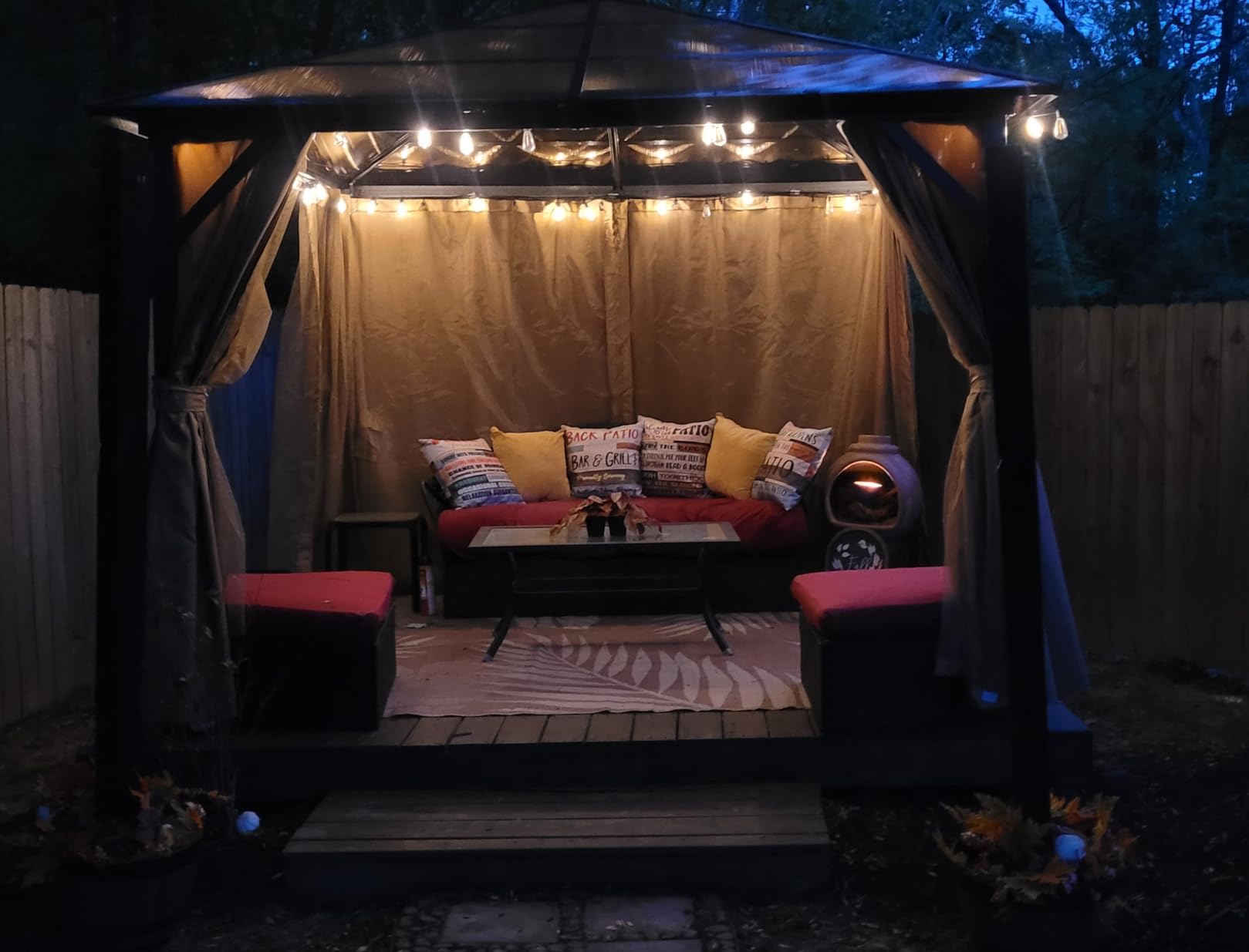 Brightown 100FT Solar String Lights Outdoor, 31+2 Shatterproof LED Bulbs | Waterproof, Remote Control, Dimmable, Timer, 3 Light Modes, Up to 26H Runtime for Backyard, Patio and Party Decor customer photo 1