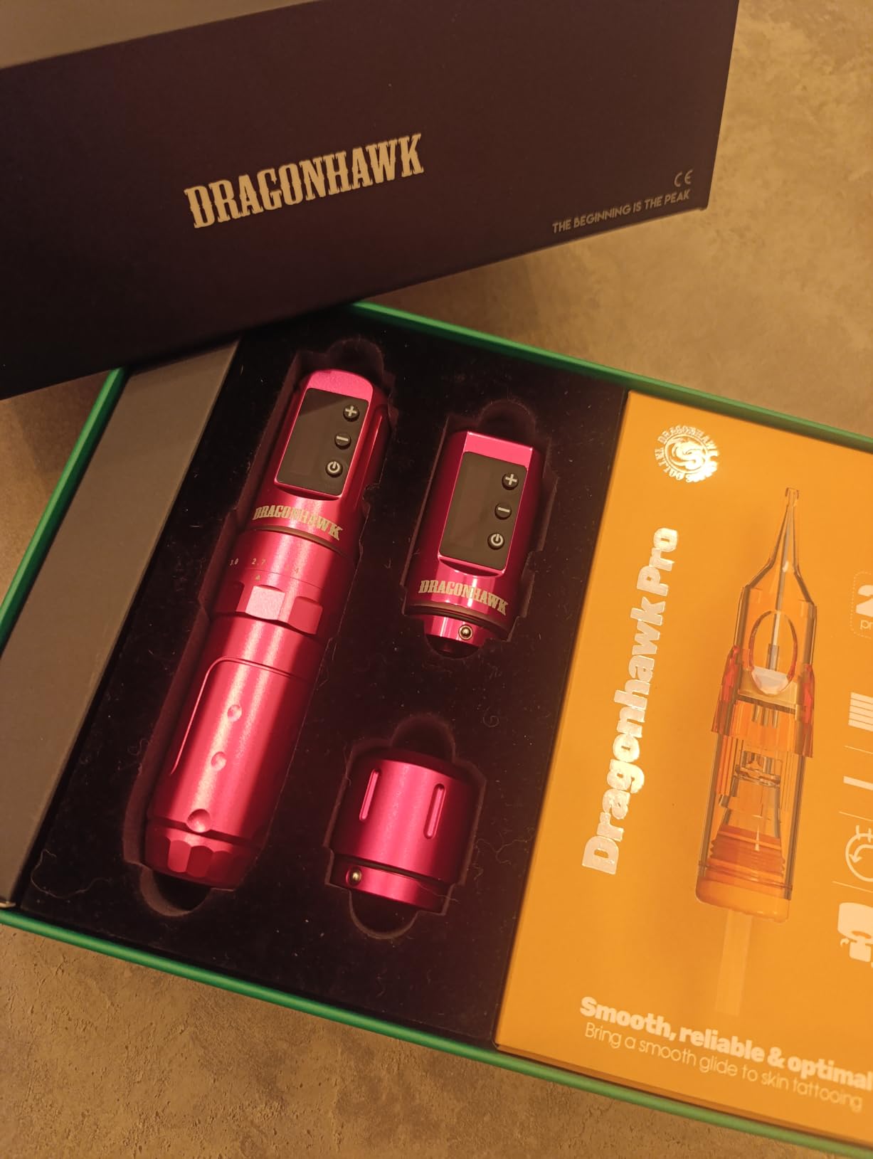 Dragonhawk L3 Wireless Tattoo Gun Kit Mocre-L3 Motor | Complete Set with Dual 2000mAh Batteries, 7 Strokes 2.4-4.2mm, Mcore Motor, Cartridge Needles, RCA Backup, for Beginners customer photo 2