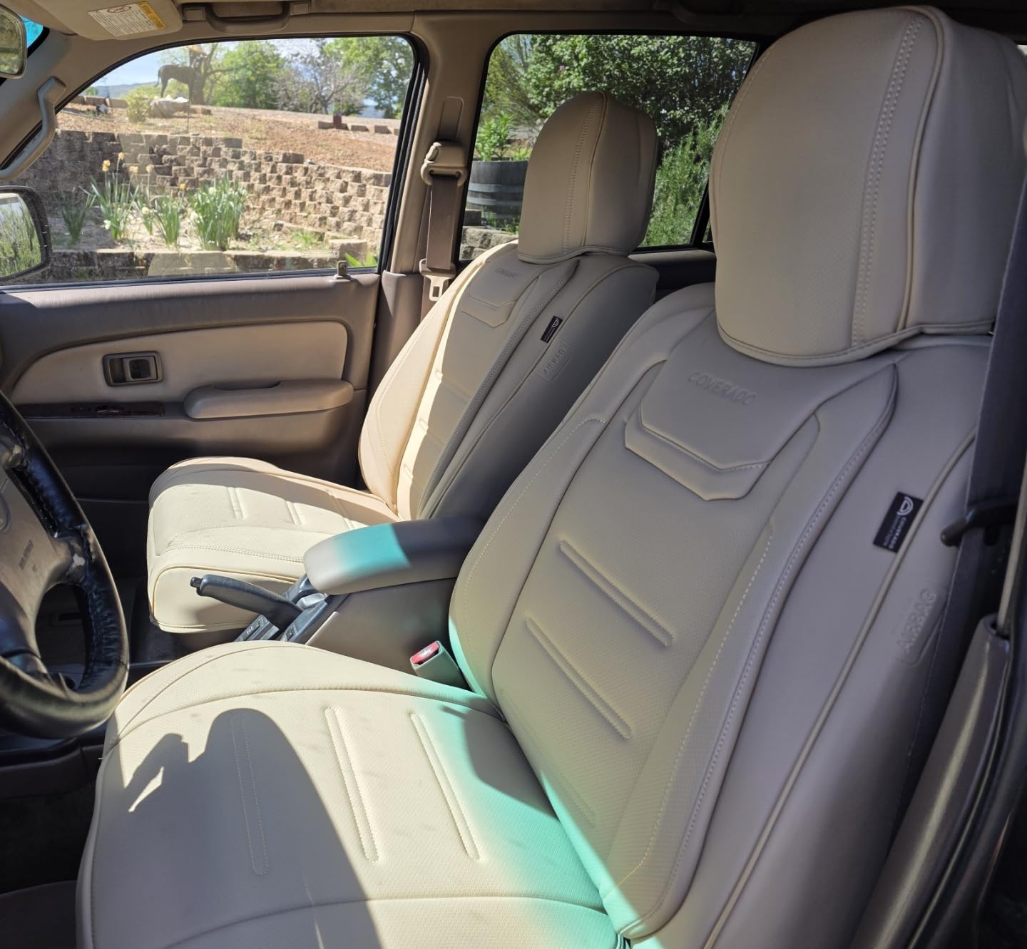 Car Seat Covers Full Set, Seat Covers for Cars, Front Seat Covers and Back Seat Cover Waterproof Leather Automotive Seat Cover, Universal Car Interior Protectors Cushion for Most Cars customer photo 2