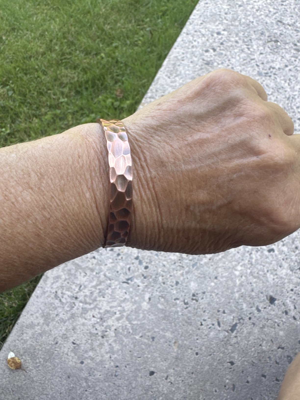 Pure Copper Bracelet - Copper Bracelet for Men & Women - 100% Solid, Raw & Uncoated Handmade Hammered Tibetan Cuff Bangle customer photo 2