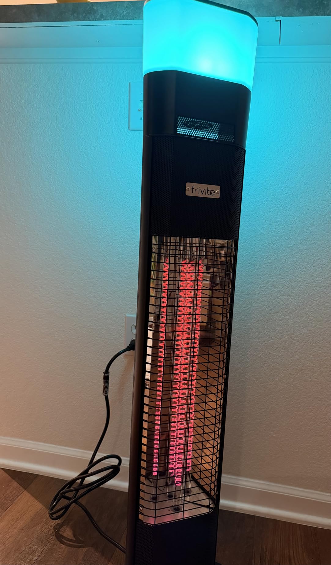Electric Infrared Patio Heater, Built-in Speaker & 16-color Mood Lights, 43 inch, IP65 Waterproof customer photo 2