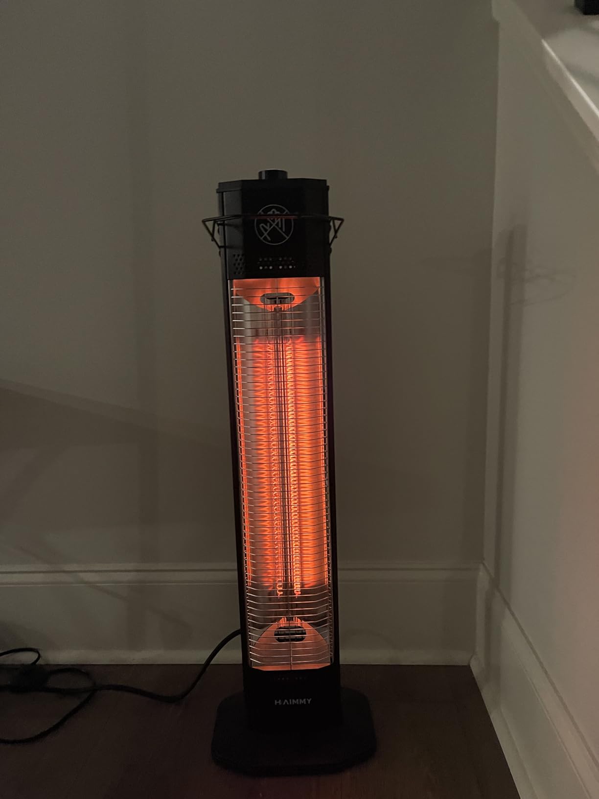 Outdoor Electric Patio Heater, 34-inch 1500W Infrared Tower Heater with Instant Heating customer photo 2