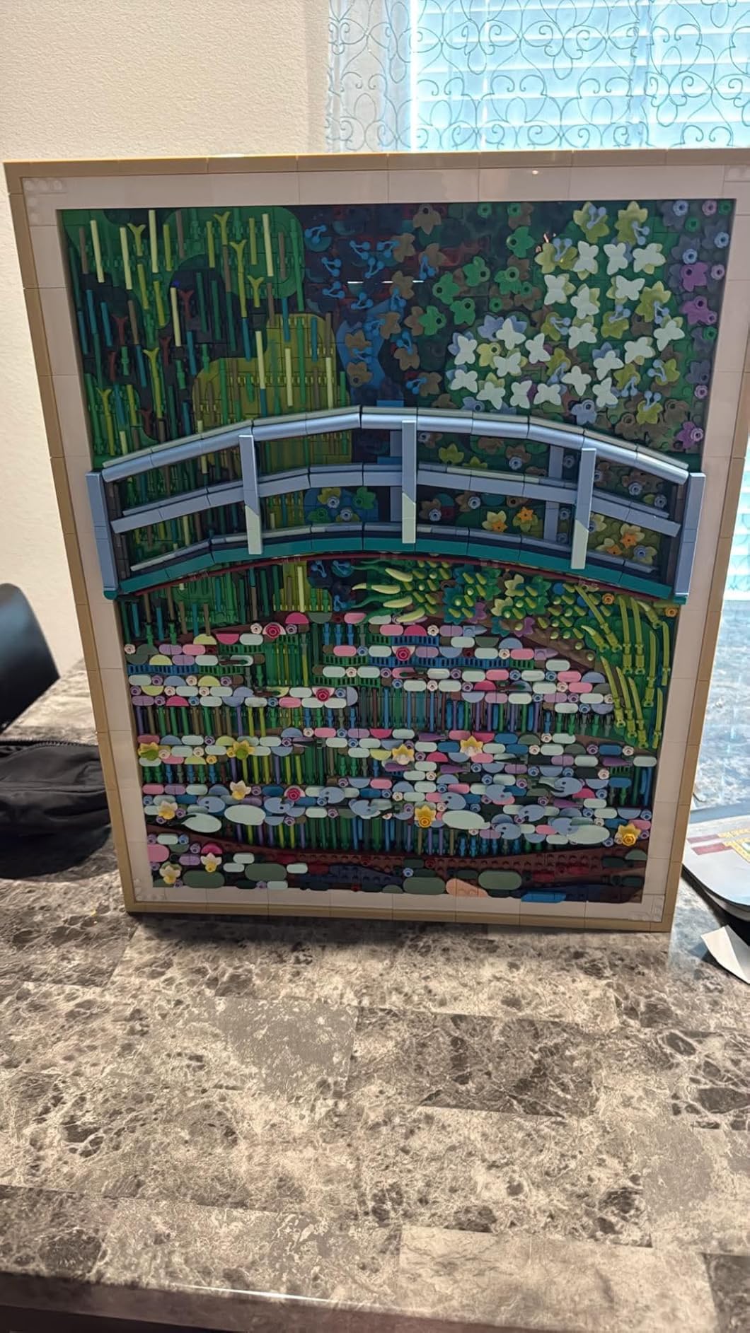 Art Claude Monet Bridge Over a Pond of Water Lilies - Building Sets for Adults, Ages 18+ - Wall Decor for Living Room or Home Office - Gift for Women & Men - 31220 customer photo 2