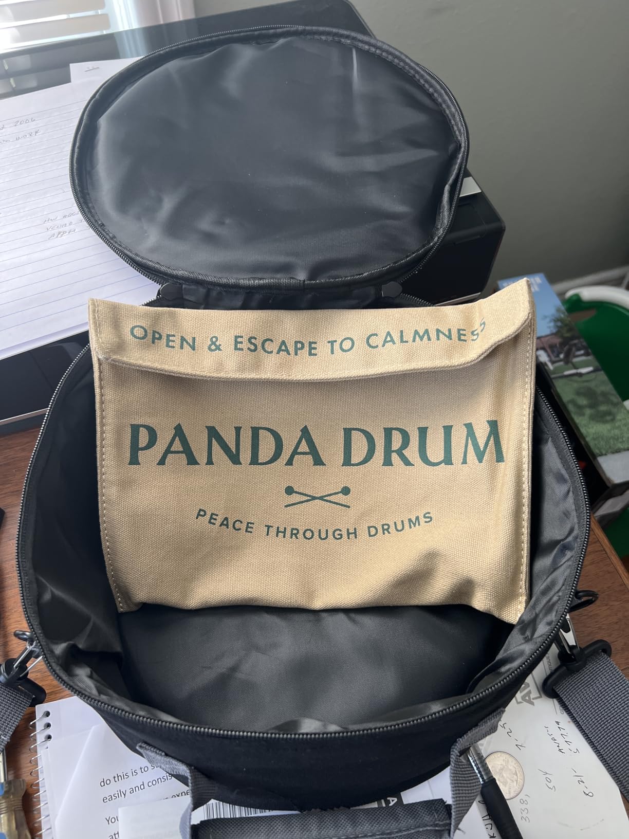 Panda Drum Plus (Black) | Steel Tongue Drum for Inside & Outside | 11 Inch | with Music Book, Mallets, Carrying Bag & Finger Picks | 432 Hz Rain Drum | Calming Musical Instrument for Adults customer photo 2