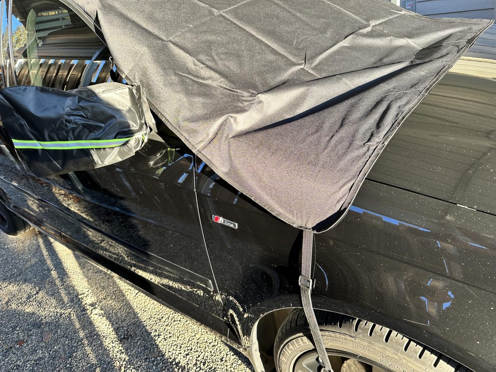 Windshield Cover for Ice and Snow - 600D Oxford Fabric Car Windshield Snow Cover Heavy Duty, Magnetic Car Anti-Snow Cover for Most Sedan Truck SUV Van and MPV, Winter Cars Accessories (70 x 50 Inch) customer photo 2