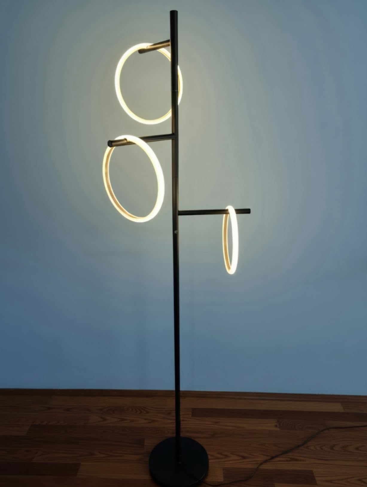 Bairth Gold 3-Light LED Floor Lamp, Modern Arc Floor Lamp for Living Room | Industrial Stepless Dimmable & 3-Way Dimmable Tall Arch Standing Floor Lamp for Reading, Bedroom, Office, Antique Brass customer photo 1