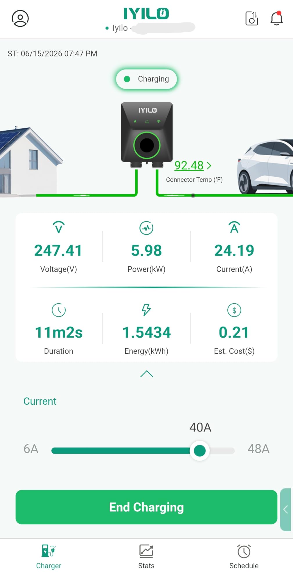 Level 2 EV Charger, 48Amp/11.5KW/240V, UL 2594, ETL & Energy Star | J1772 Wall with Dual Temp Sensors, Dynamic Load Balancing, Power Sharing, Smart APP, Scheduled Charging, Hardwired & IP66 customer photo 1