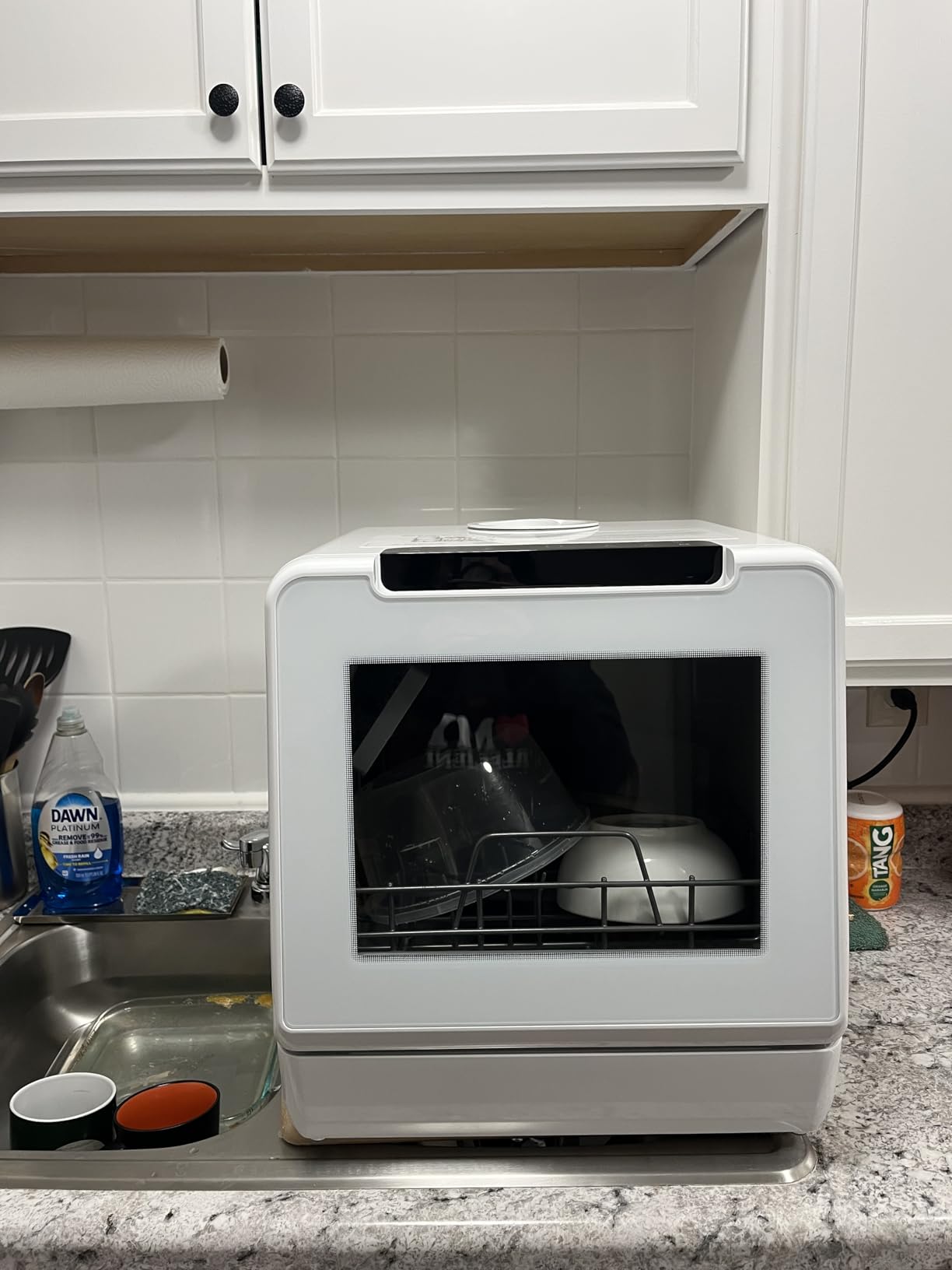 EUHOMY Countertop Dishwasher Portable, 8 Programs with 5L Tank, Black, 40dB | 360° Dual Spray Arms, 29-min Quick Wash, 8-Program with Child Lock and Delay Mode, 167°F, 73h Ventilation customer photo 2