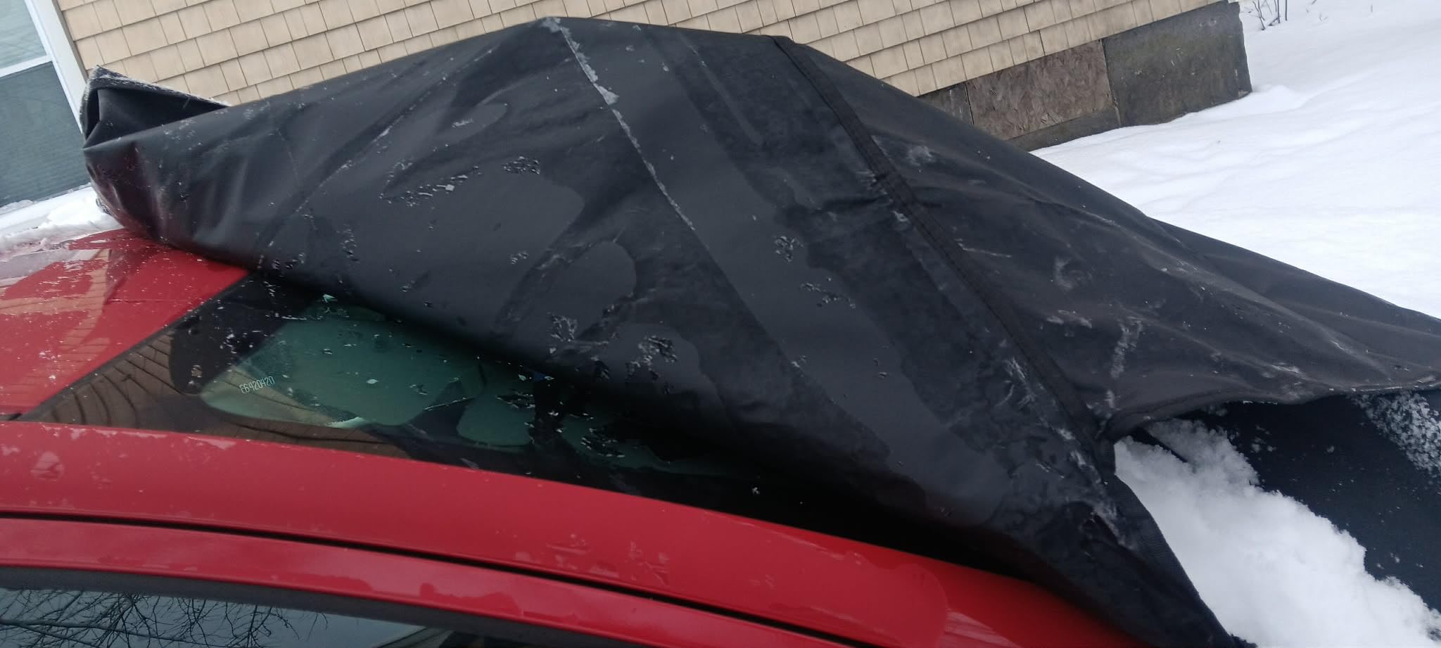 Car Windshield Cover for Ice and Snow - Universal Windshield Snow Cover with Side Window and Rearview Mirror Protector, Durable Magnetic Winter Frost Hail Guard, Suitable for Most Cars,SUV,Truck customer photo 1