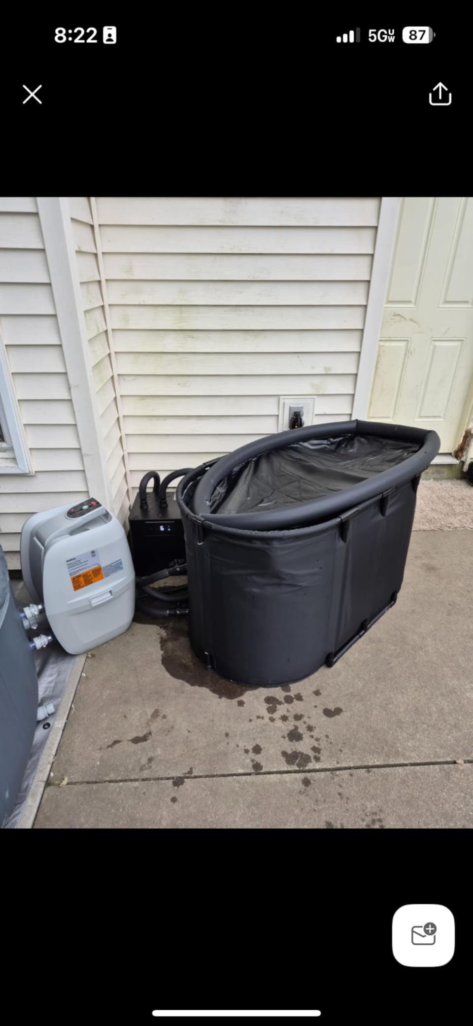 Ice Bath Chiller & Cold Plunge Tub Kit, 1/3 HP Cold Plunge Chiller with External Filter & Pump, 148Gal Ice Pod, XXL Cold Plunge Tub with Water Chiller for Home Outdoor Cold Therapy customer photo 2