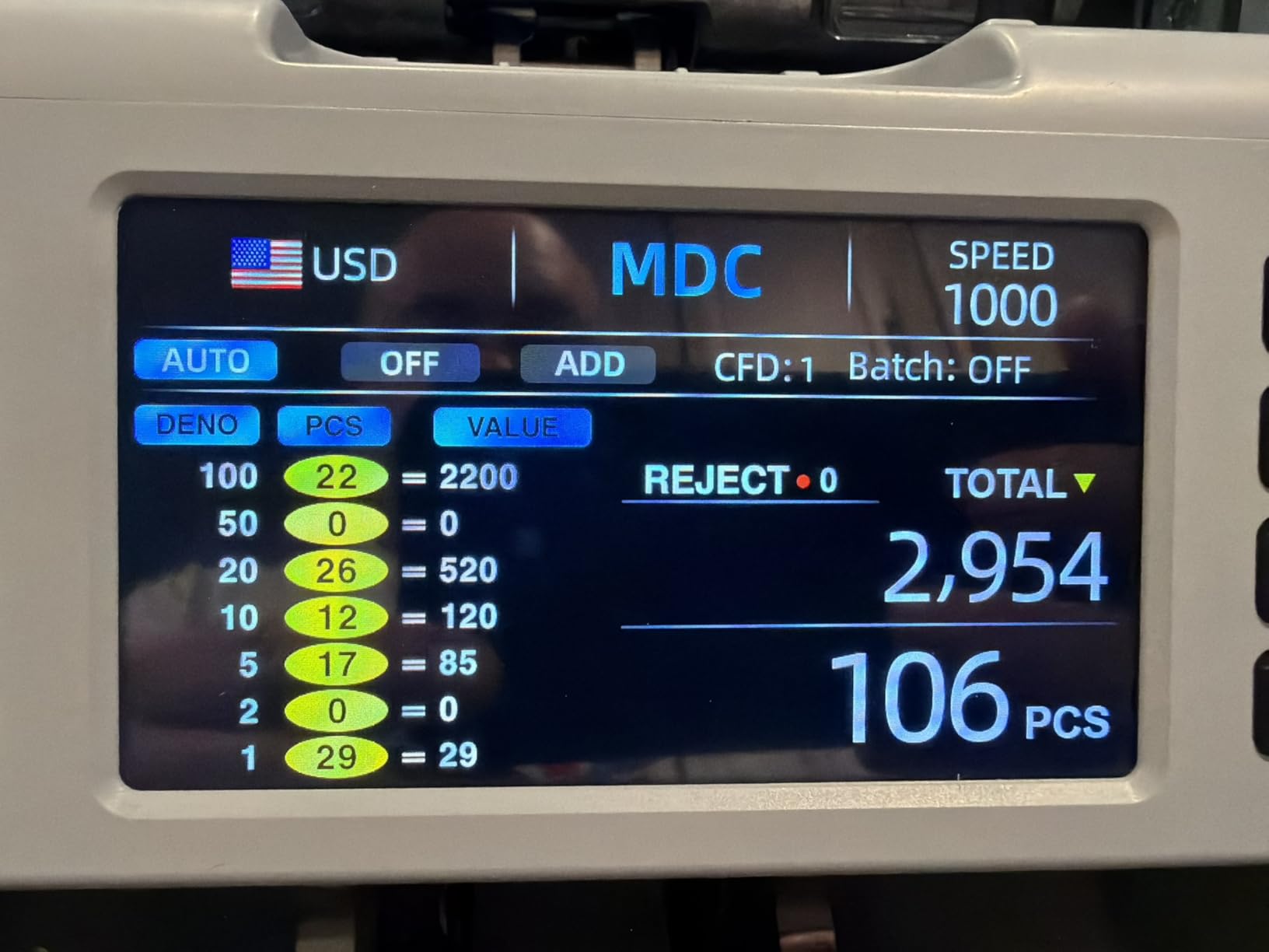 LOLARAN AL-923 Mixed Denomination Money Counter Machine, Value Counting with CIS/UV/MG/IR/DD/DBL/HLF/CHN Counterfeit Detection, Touch Screen, Supports 120 Currency Programs customer photo 1