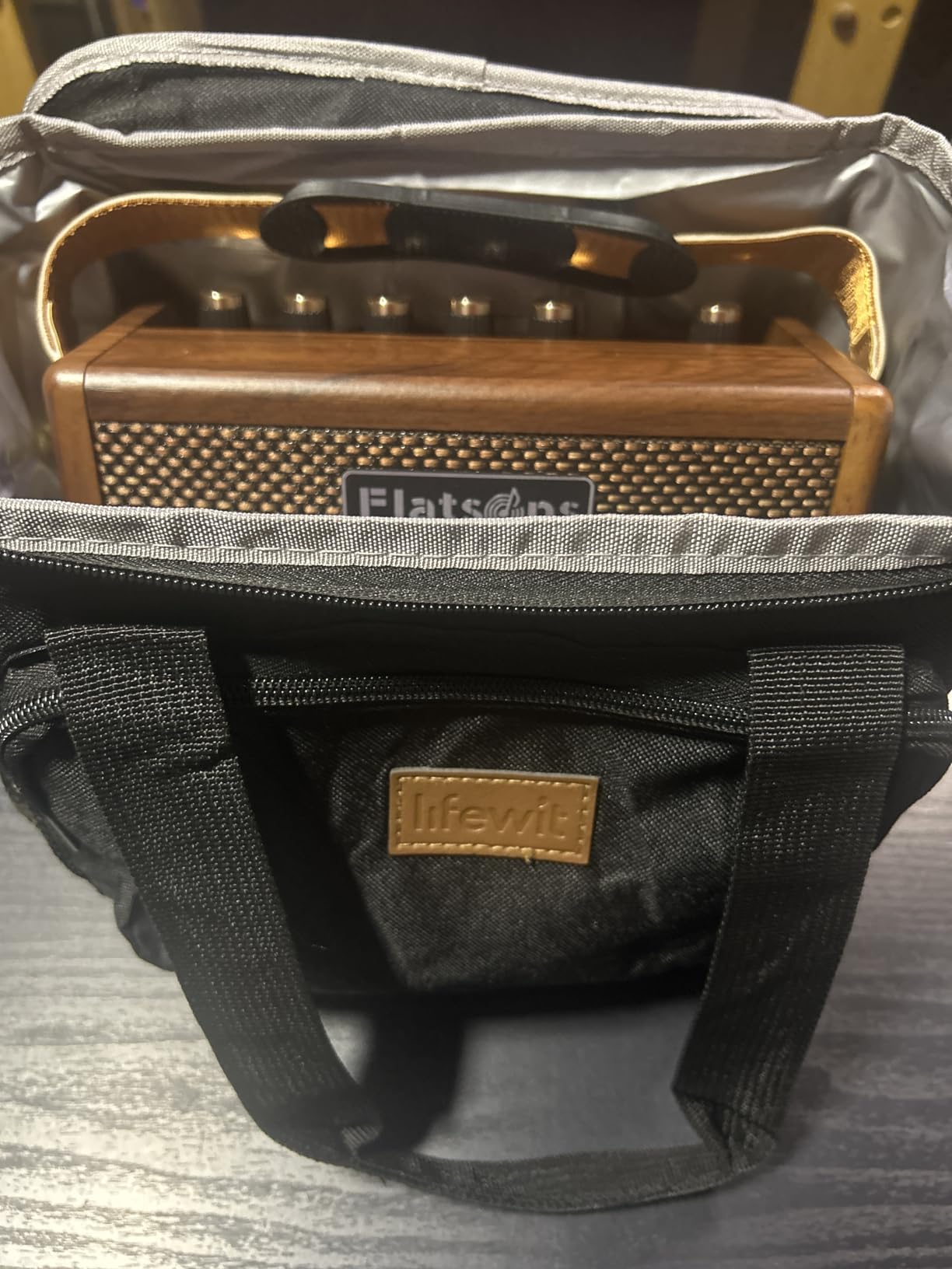 Flatsons Crush20 Acoustic Guitar Amp, 20W Mic/Guitar Amplifier with Reverb, 2-Band EQ, Rechargeable 8H Battery Life, Advanced Dual-chip Wireless Portable Speaker for 6.35mm Microphone/Acoustic Guitars customer photo 1