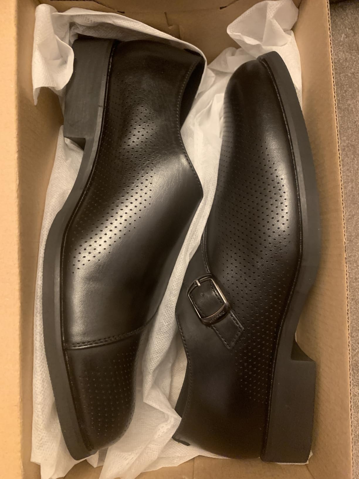 AUSTIN MILL Mens Dress Shoes Monk Strap Plain Toe Oxford Loafers for Business Wedding customer photo 2