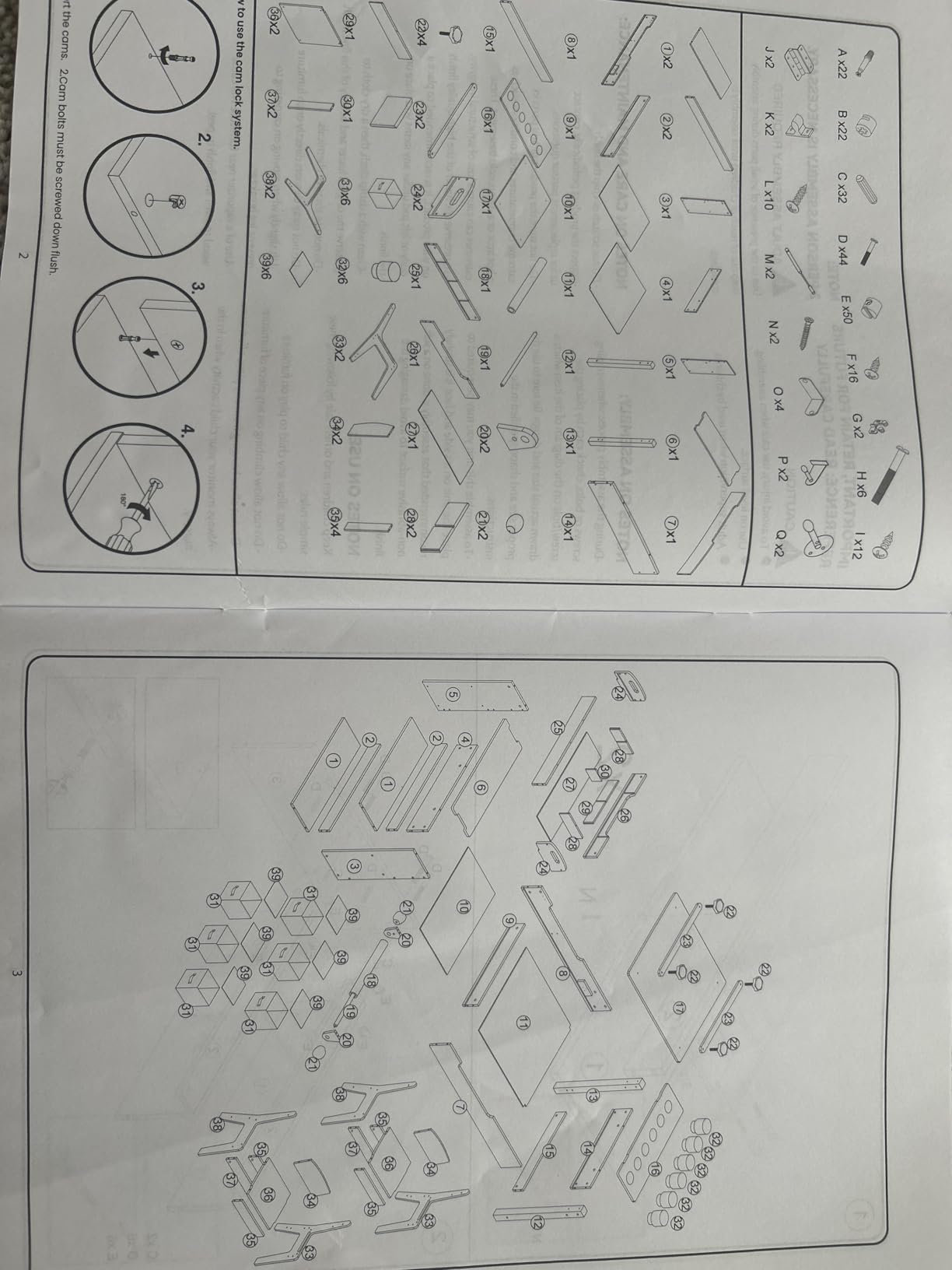 Kids Art Table and Chair Set with 2 Chair & Bins, 44