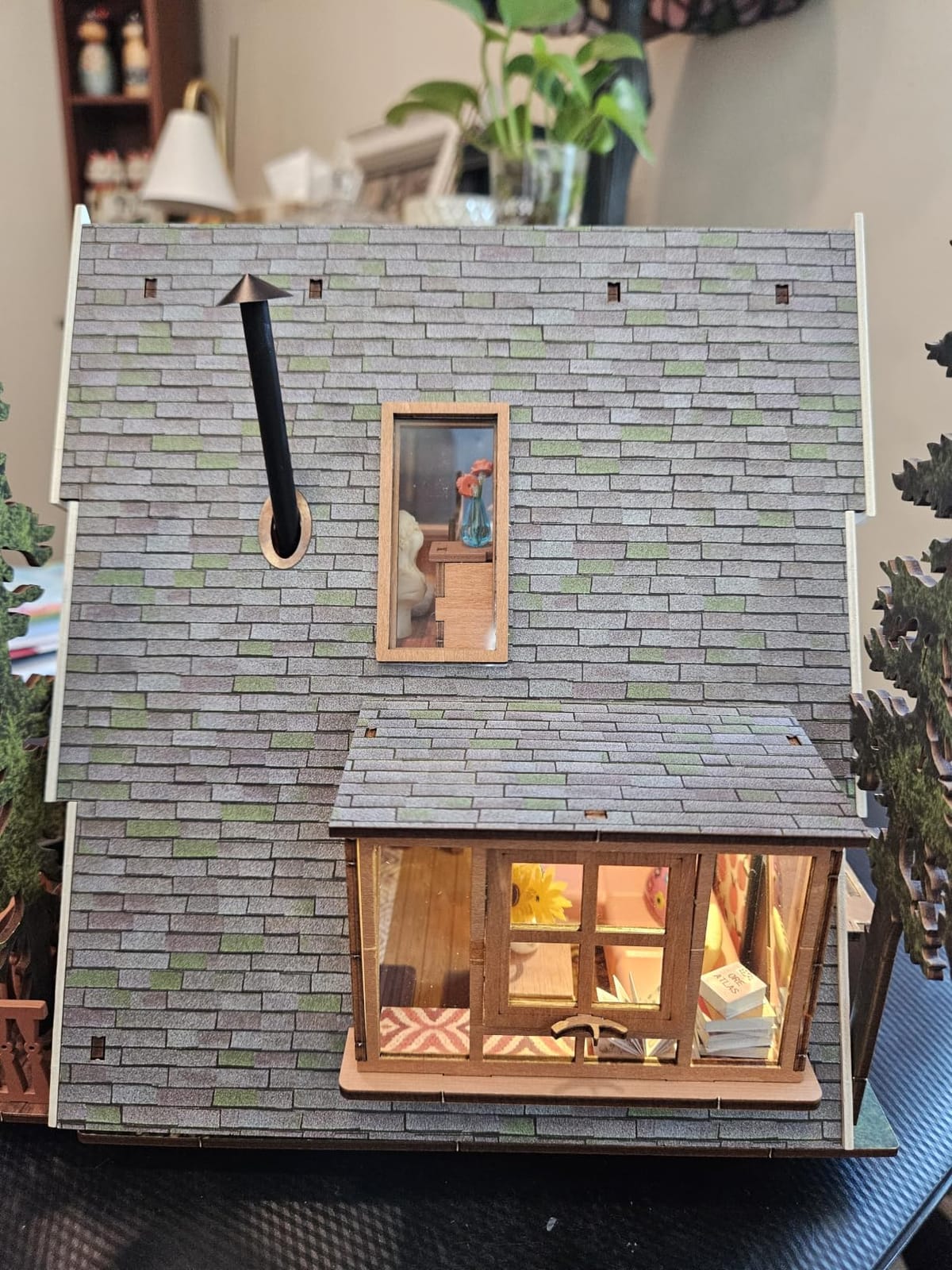 Rolife DIY Miniature Forest Tiny House Kit-A-Frame Cabin with LED Lights | Beginner-Friendly Mini House Building Kit for Teens, DIY Crafts For Adults, Halloween/Christmas Gift for Outdoor Lovers customer photo 1