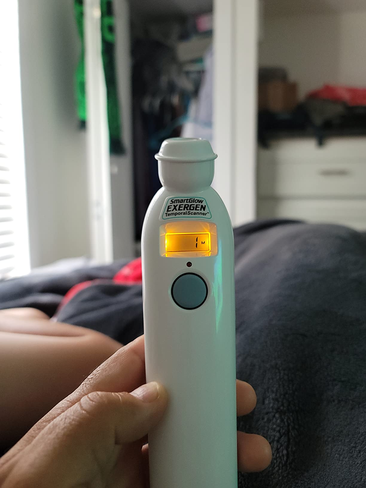 Exergen TAT-2000C+ Thermometer for Adults, Kids, & Newborns, 9V Included | Temporal Artery Thermometer| Medical Grade Thermometer | White, Soft Glow LCD, Silent Mode, 8 Memory Readings customer photo 1