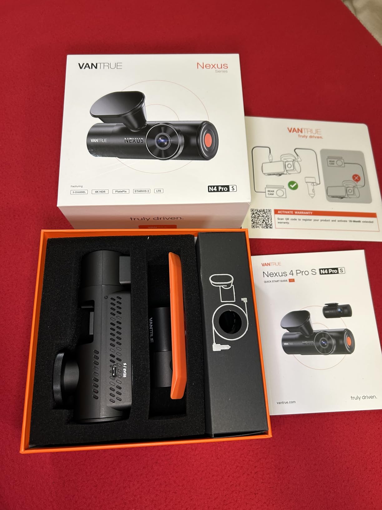 Vantrue New N4 Pro S 4K 3 Channel Dash Cam, Triple STARVIS 2 Dash Camera for Cars, 4K+1080P+2.5K Front and Rear Inside, HDR IR Night Vision, 24/7 Buffered Parking Mode, GPS, Wi-Fi, Support 1TB (RC18) customer photo 2