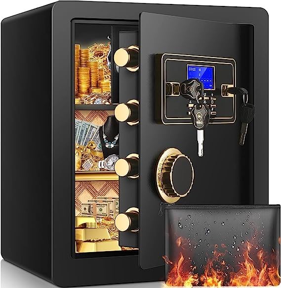 2.6 Cub Drop Safe for Business, Quick Place Safe with Drop Slot, Digital Backlit Combination Lock and Backup Key, Alarm & Mute System, Anti-theft Money Deposit Safes for Cash Slip Business Office Home customer photo 1