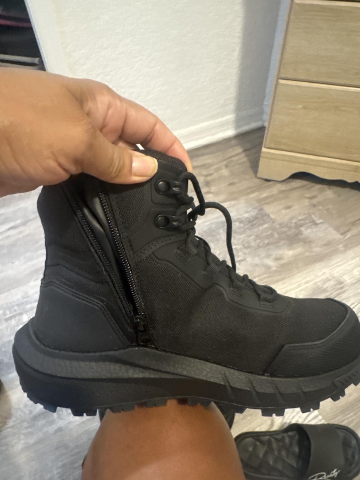 NORTIV 8 Men's Composite Toe Work Boots Slip Resistant | ASTM F2413-24 Safety Work Boots with Zipper Lightweight Comfort for all-day work for Warehouse Construction, Terrascope-nano customer photo 1
