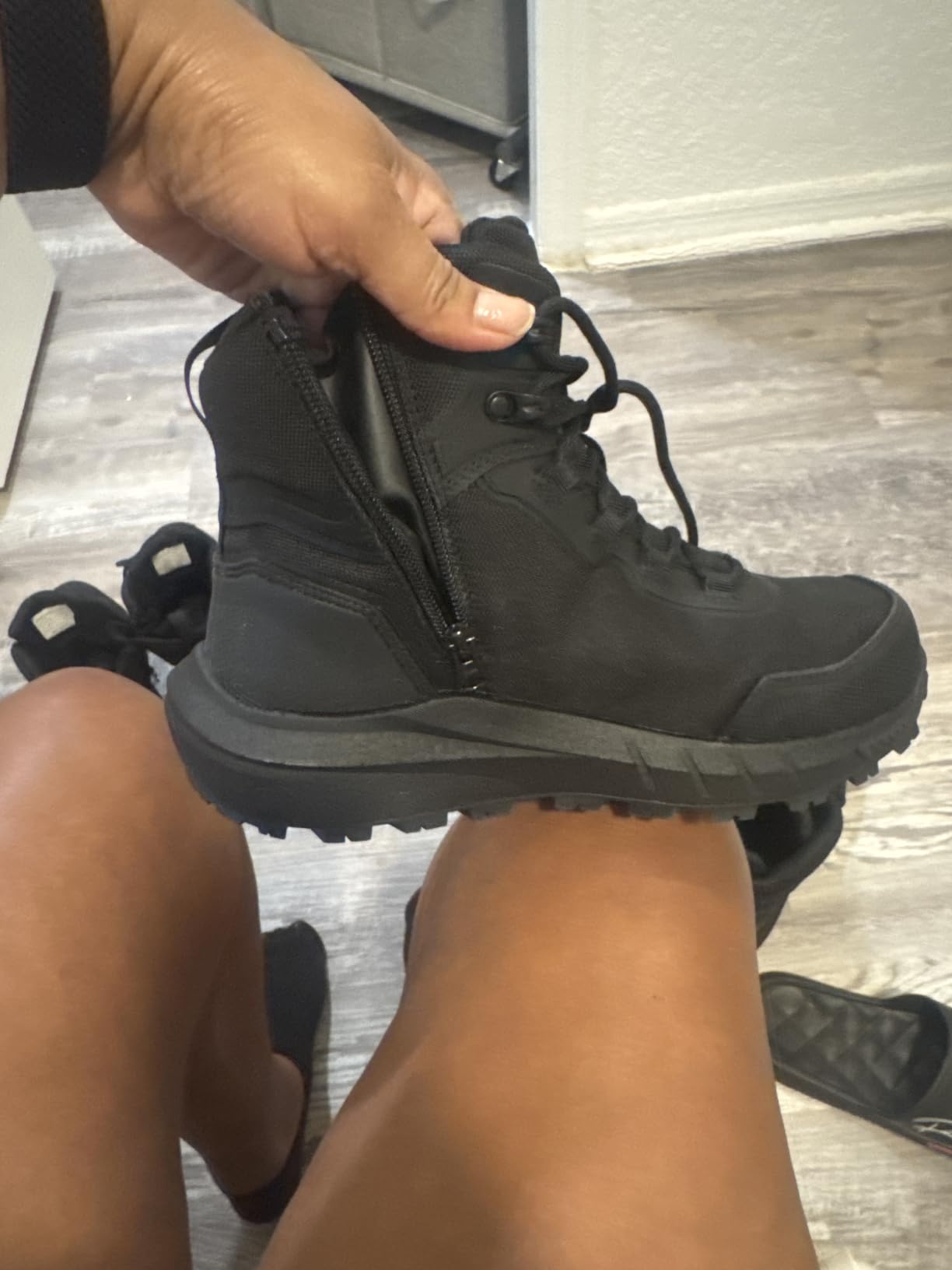 NORTIV 8 Men's Composite Toe Work Boots Slip Resistant | ASTM F2413-24 Safety Work Boots with Zipper Lightweight Comfort for all-day work for Warehouse Construction, Terrascope-nano customer photo 2