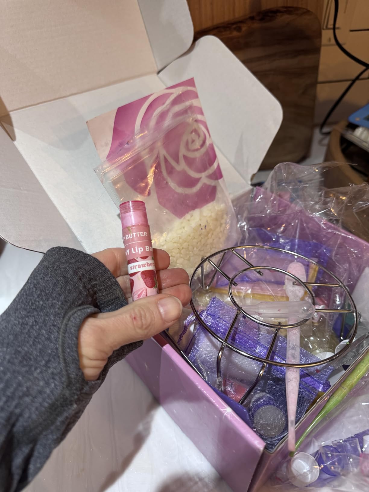 DIY Lip Balm Making Kit for Adult and Tweens | Make Your Own Moisturizing Lip Balm with Natural Beeswax, Base Oil, Essential Oil, Birthday Christmas Gift for Girls Women customer photo 2
