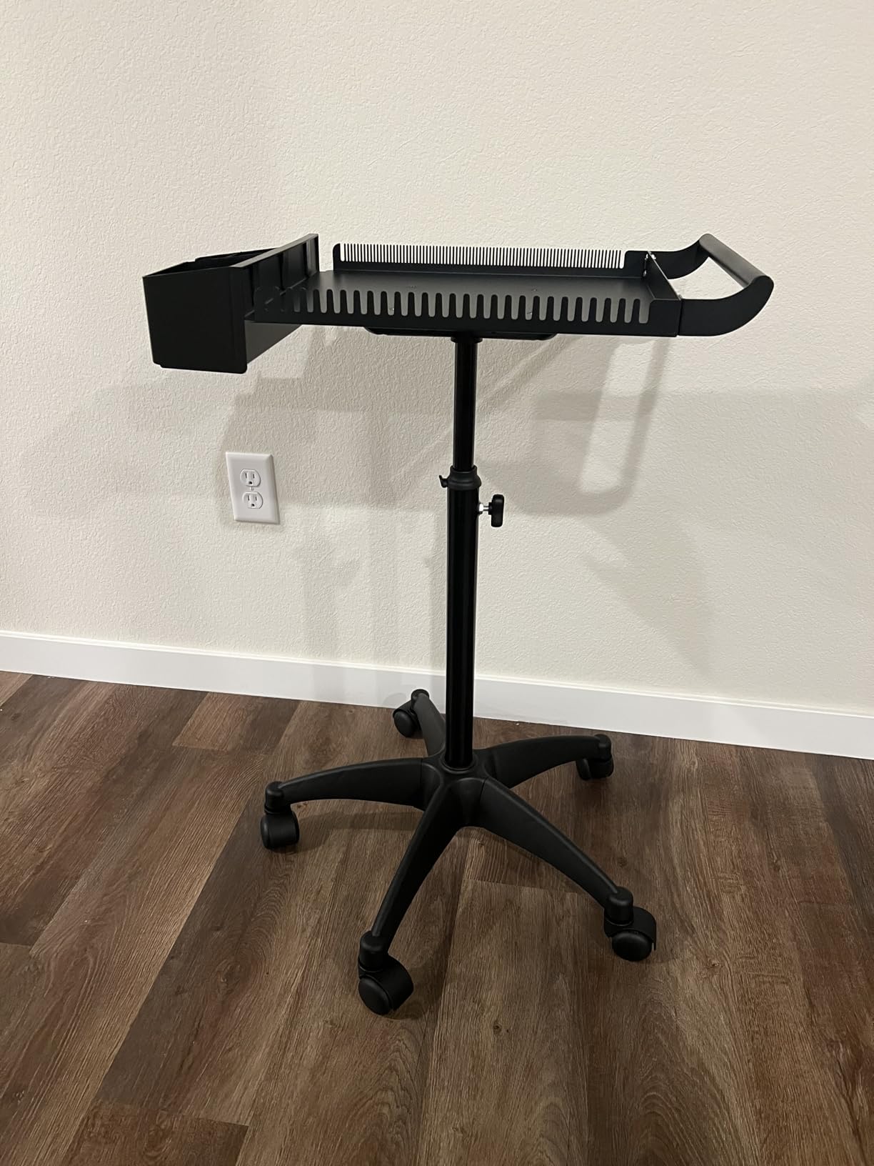 Hairstylist Rolling Cart, Salon Tray Cart on Wheels, Salon Trolley Braiding Hair Rack, Coloring Tray with Holder, Rolling Tool Trolley Hairstylist Station Organizer customer photo 1