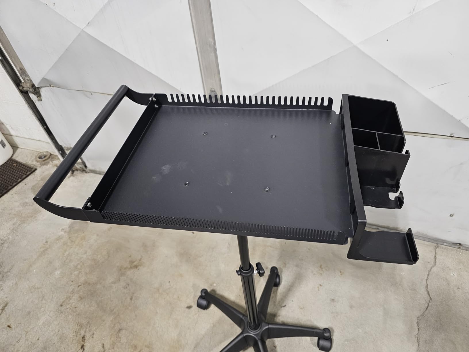 Hairstylist Rolling Cart, Salon Tray Cart on Wheels, Salon Trolley Braiding Hair Rack, Coloring Tray with Holder, Rolling Tool Trolley Hairstylist Station Organizer customer photo 2