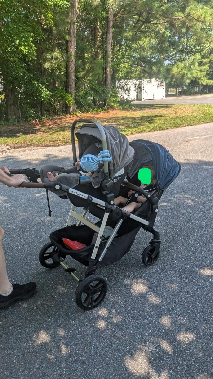 Mockingbird 3.0 Single-to-Double Convertible Stroller, Oat | Full size baby stroller for 1, 2, or 3 kids with 44 possible configurations, travel system-compatible customer photo 2