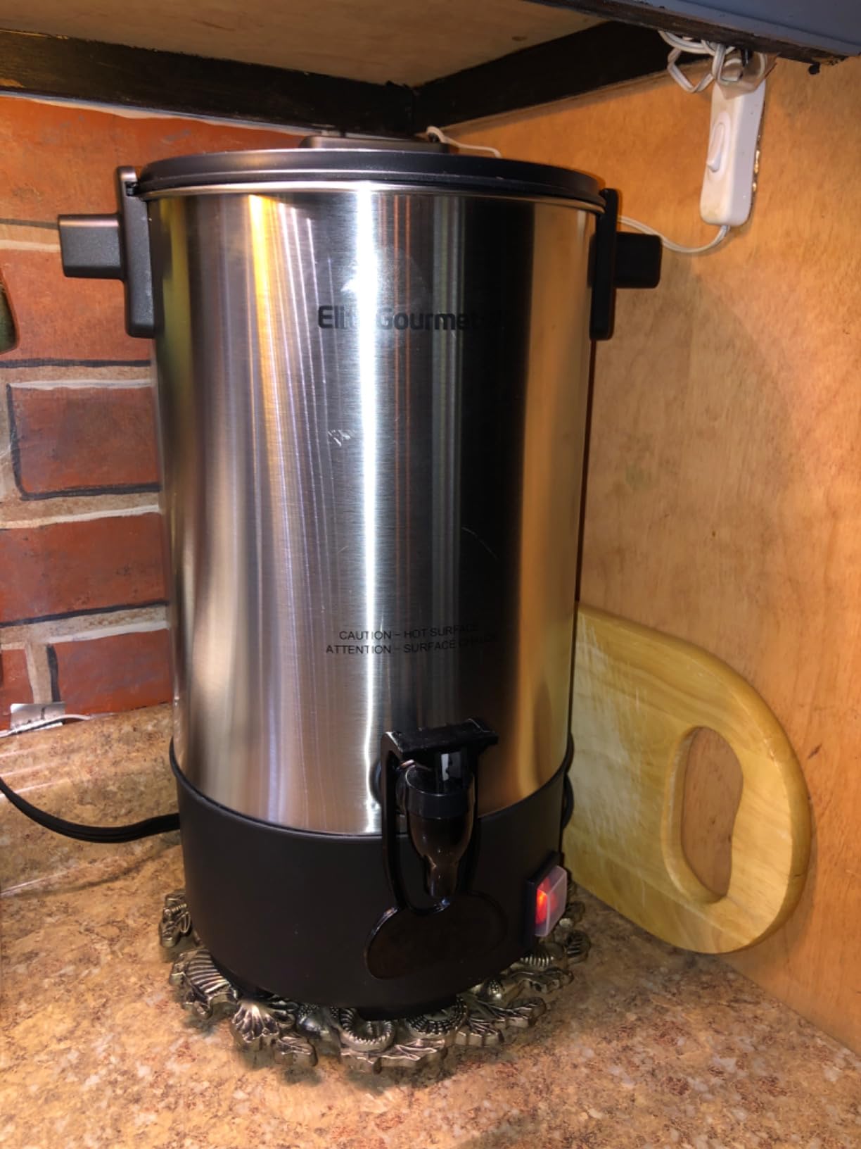 Elite Gourmet 100-Cup Coffee Urn & Hot Water Boiler, Stainless Steel | Commercial-Grade, Dual-Wall Insulated, Dripless Faucet - Keeps Coffee Hot 24 Hours - Ideal for Offices, Churches & Catering customer photo 1