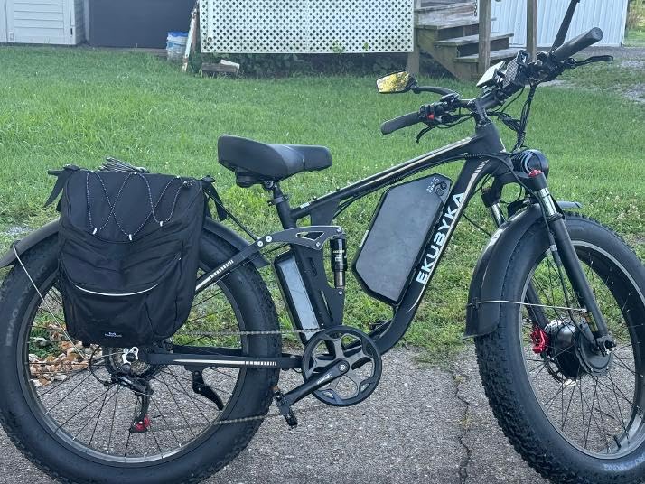9000W Dual Motor Electric Bike for Adults, 48MPH Fast Full Suspension Ebike, 52V 36Ah Removable Battery for 120 Miles Range, 26 Inch Fat Tire Dual Shock All-Terrain E-Bike, 400lbs Capacity customer photo 1