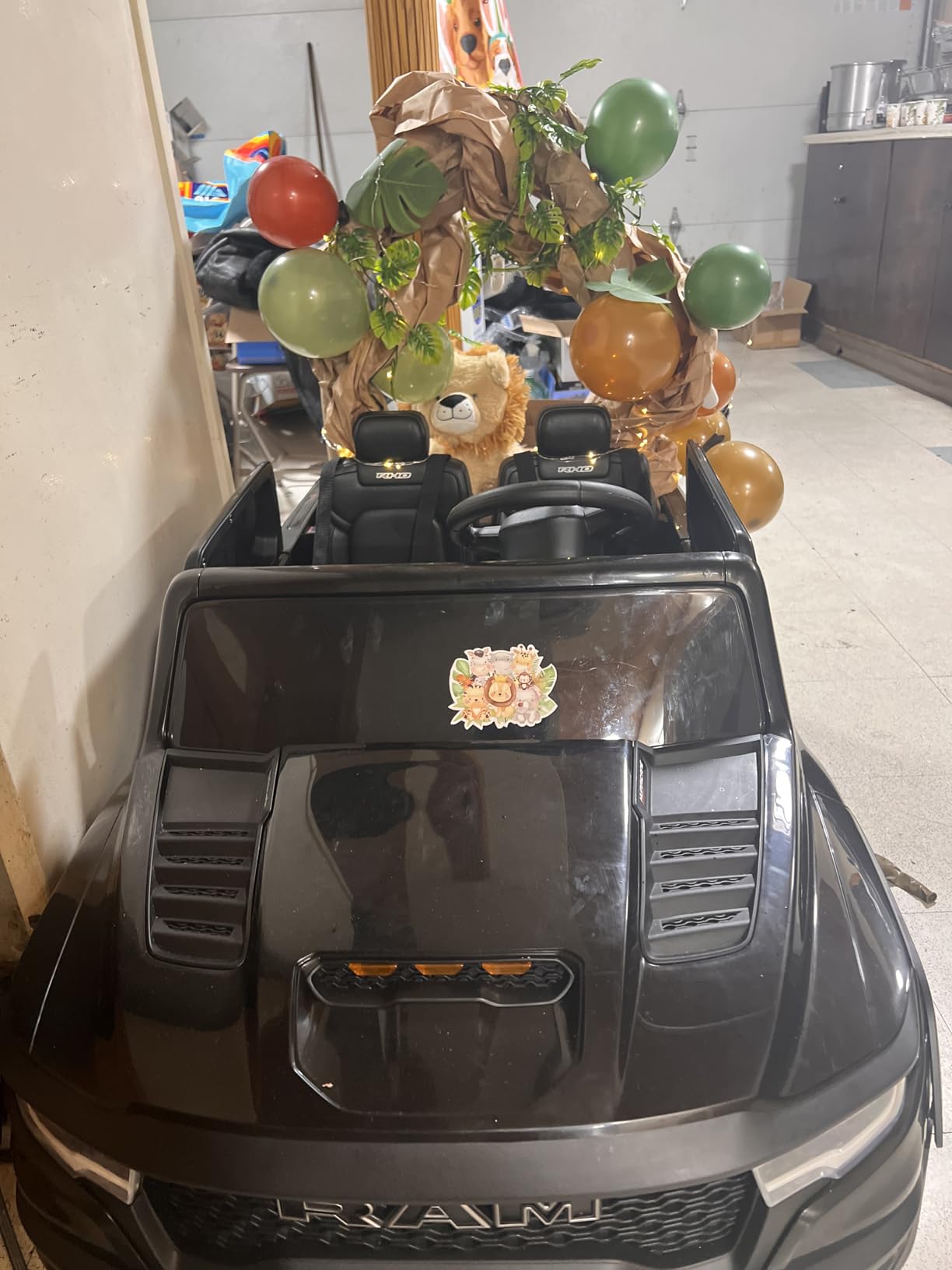 First Ride On 24V Ride On Toys for Big Kids, RAM 1500 RHO 2 Seater Ride on Car w/Remote, Battery Powered Truck w/ 4 Wheels Suspension, Toddler Car w/Bluetooth, LED Lights, Trunk & High Doors customer photo 1