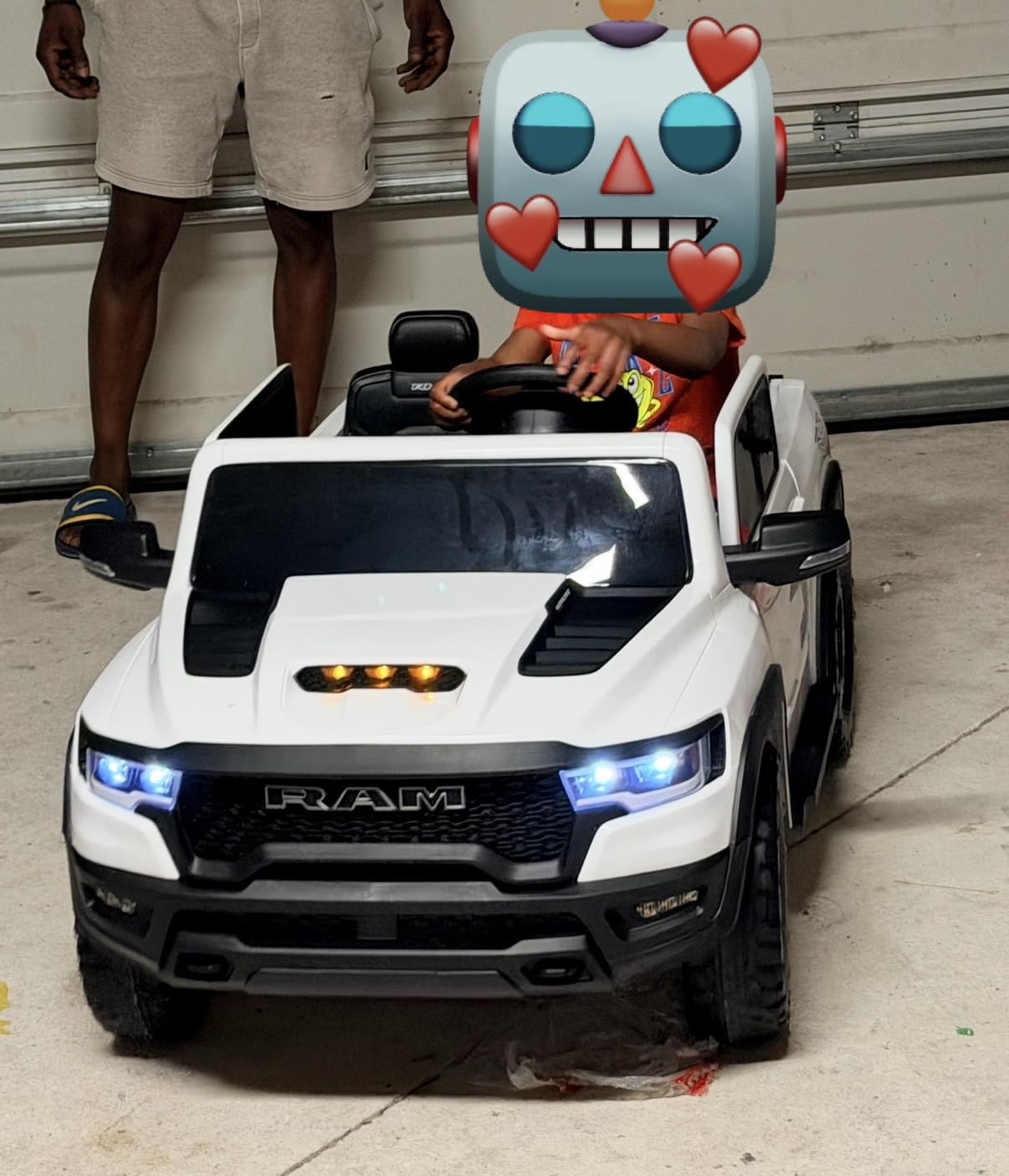 First Ride On 24V Ride On Toys for Big Kids, RAM 1500 RHO 2 Seater Ride on Car w/Remote, Battery Powered Truck w/ 4 Wheels Suspension, Toddler Car w/Bluetooth, LED Lights, Trunk & High Doors customer photo 2