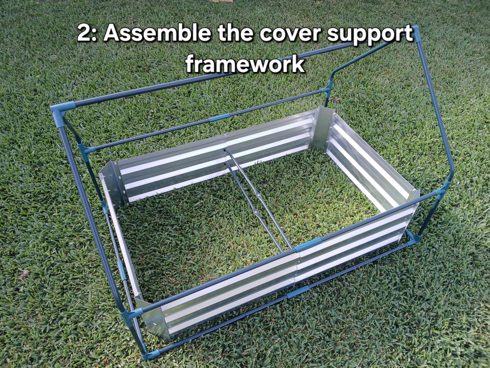 Miory Raised Garden Bed with PE Cover, 6x3x1 FT Galvanized Planter Box Outdoor with Greenhouse Cover, 2 Large Zippered Screen Windows for Vegetables, Flowers, Includes Labels & Gloves customer photo 1