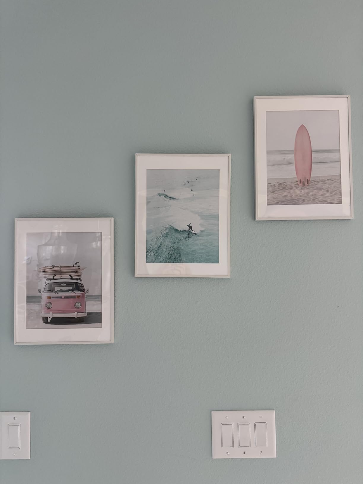 Extra Large Framed Coastal Landscape Wall Art for Living Room, 60x30 Inch | Oversized, Coastal floral, Horizontal, Canvas print, Beach picture, Ocean wave, Blue, Wildflower, Dining room wall art decor customer photo 1