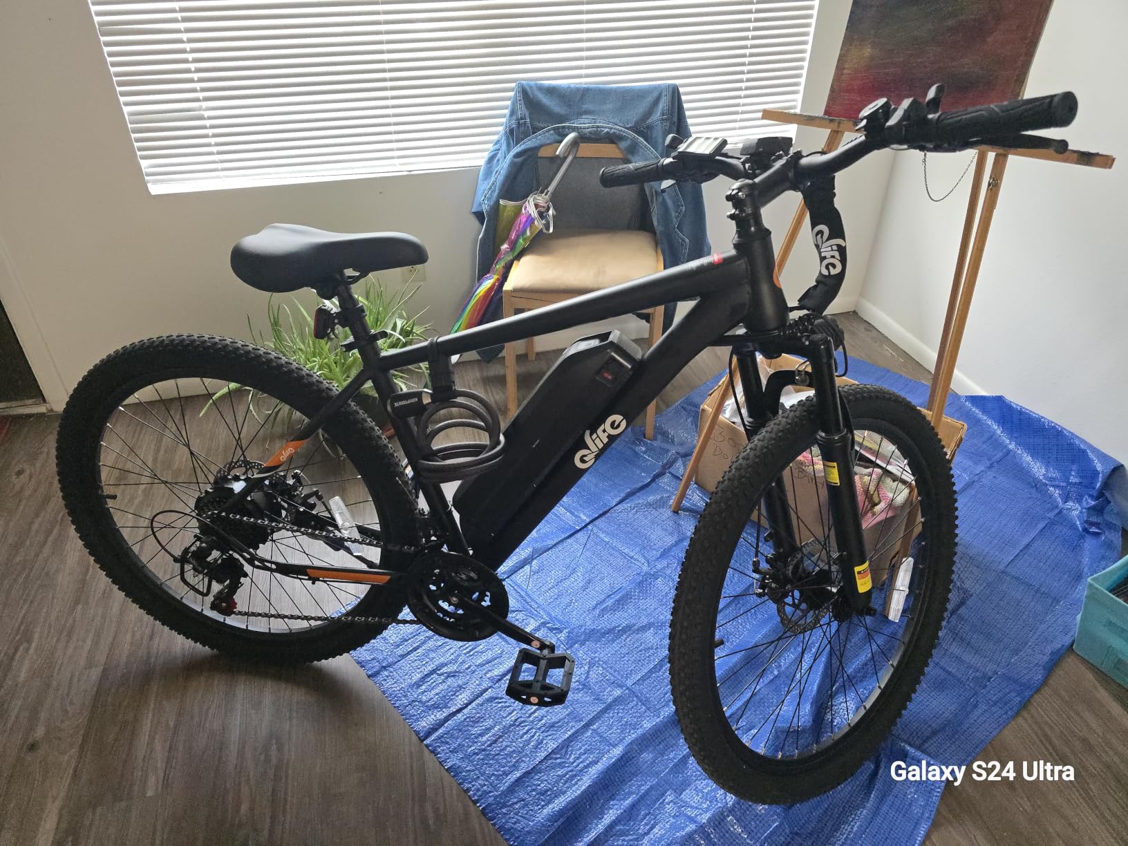 Qlife Racer Electric Bike for Adults - 21-Speed Mountain Lightweight Ebike with Peak 1000W 20+MPH Brushless Motor,375Wh Removable Battery,26X2.1 Tire Step Over E-MTB,Up to 40 Miles customer photo 1
