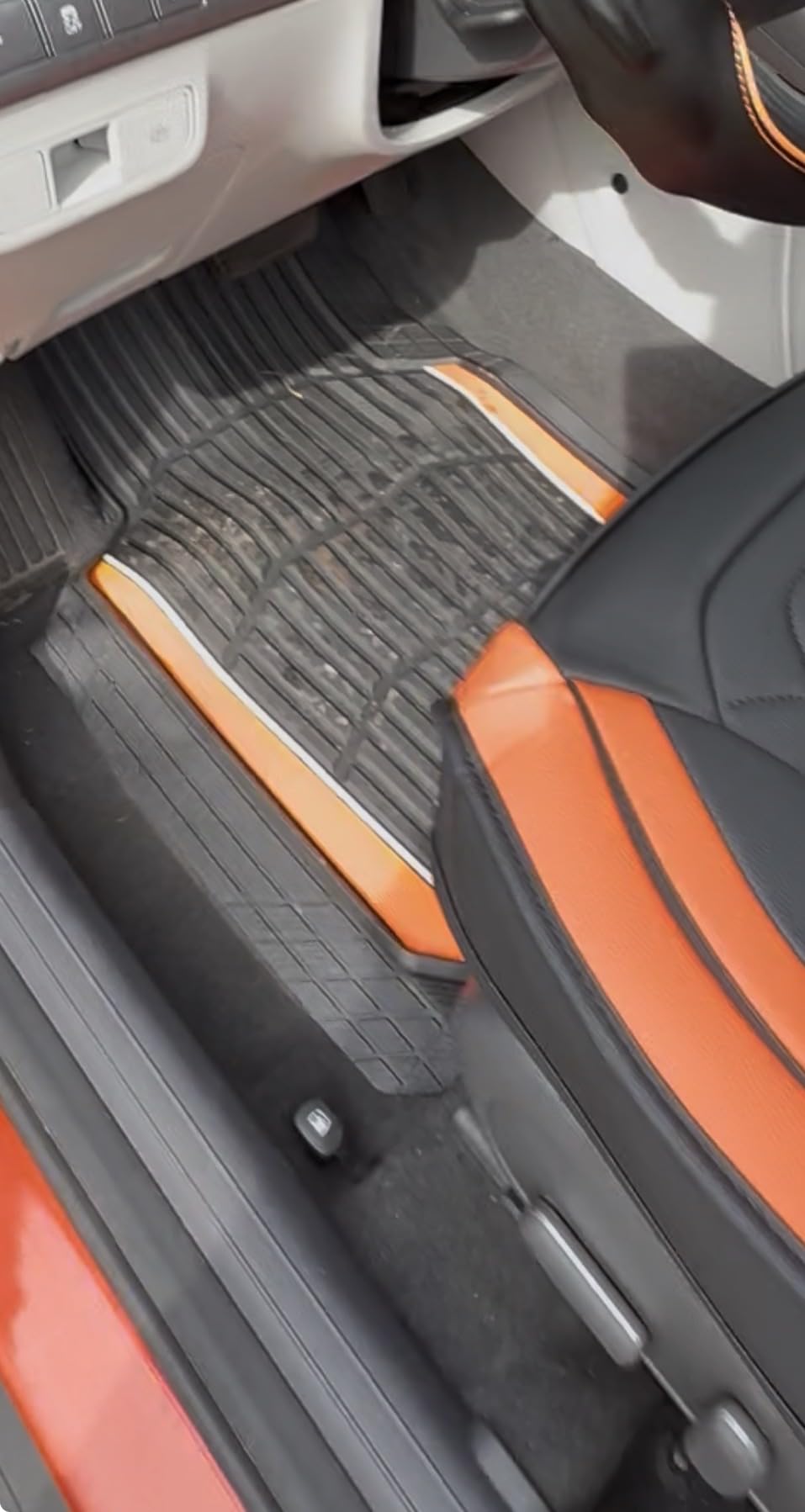 CAR PASS Heavy Duty Rubber Car Floor Mats, Deep Waterproof Car Floor Mats All Weather, Aluminum Film Floor Mats for Cars Non-Slip Universal Trim to Fit for SUVs Trucks Sedans Vans, Black Grey Metallic customer photo 2