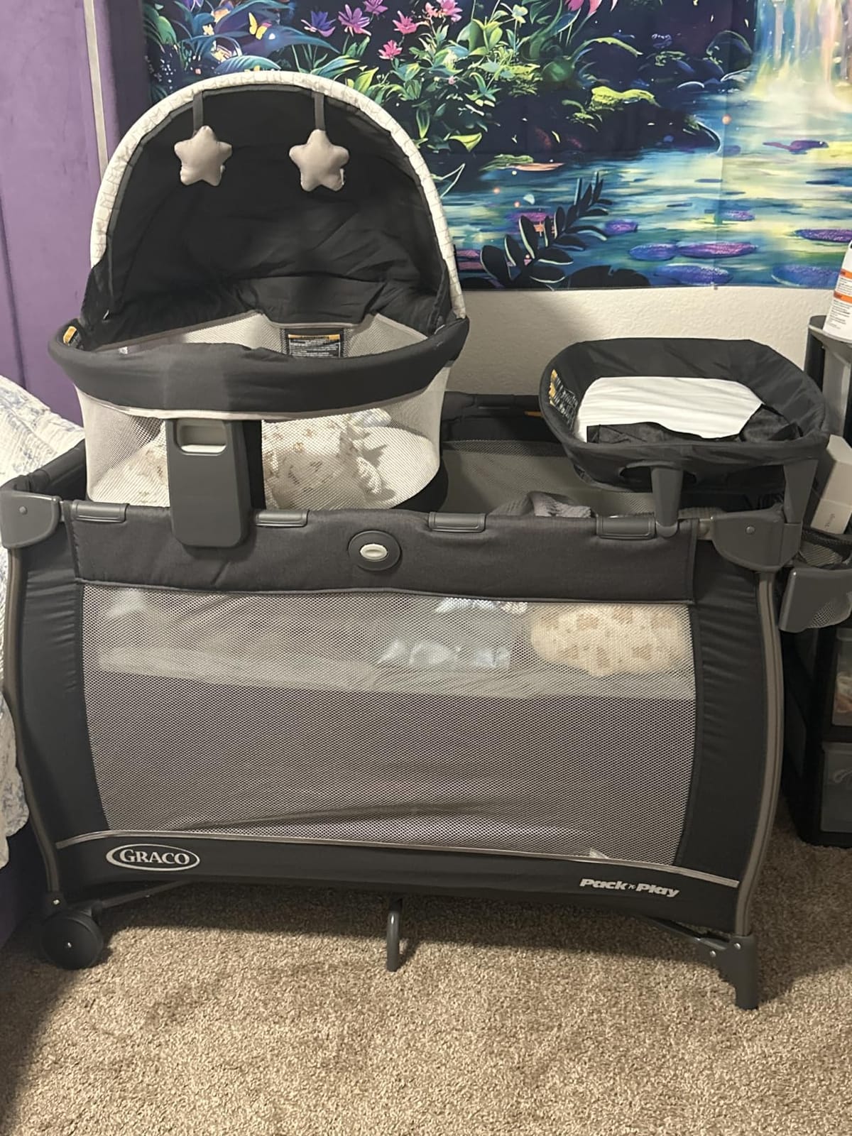 Graco Pack 'n Play Travel Dome Lux Playard, 4-in-1 Baby Playpen with Bassinet, Indoor or Outdoor Portable Playpen with UV 50 Canopy customer photo 1