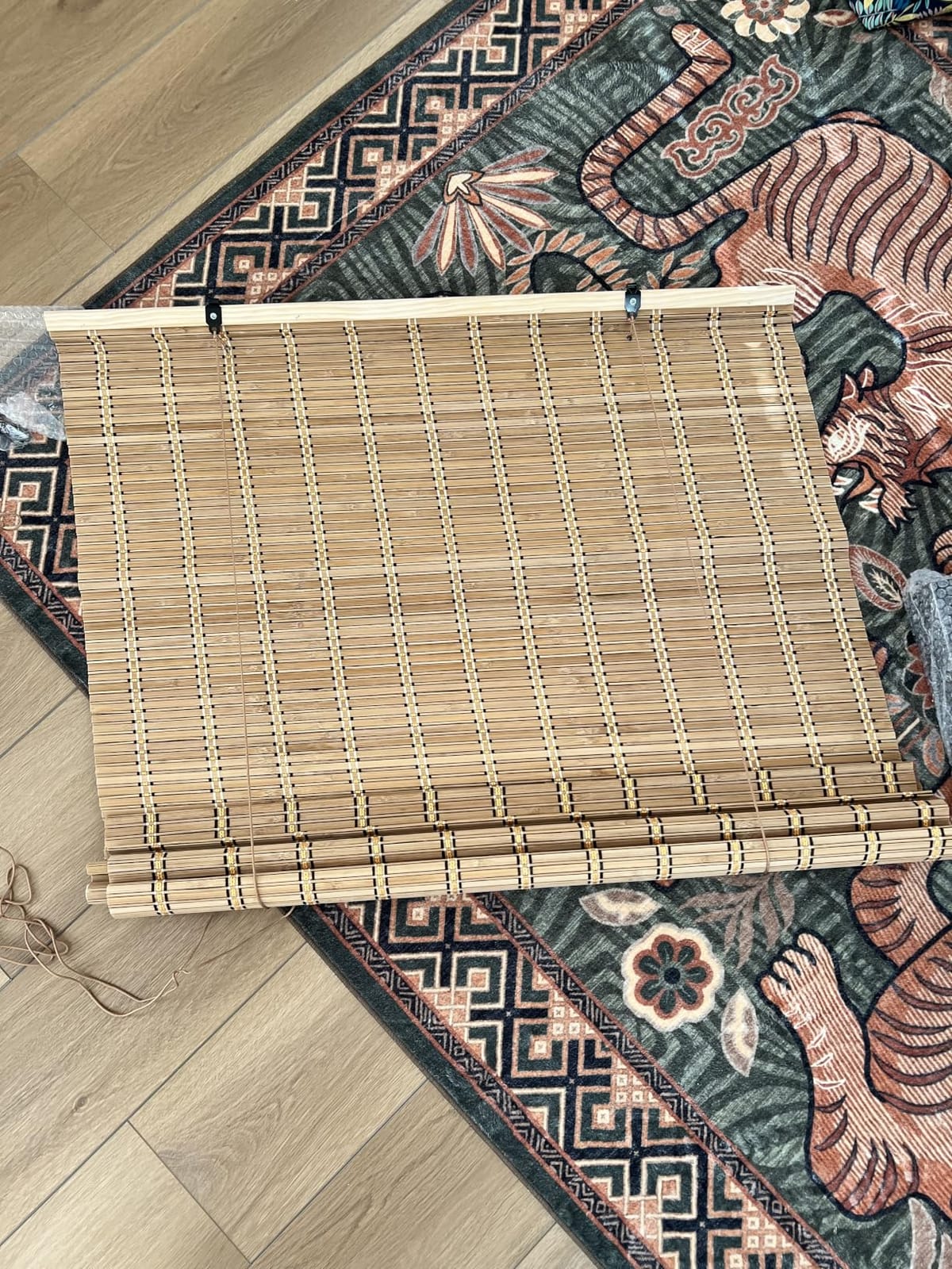 Bamboo Blinds for Interior Windows, Custom Roll Up Shades | Light Filtering Bamboo Shades with Easy Installation for Indoor Windows, Outdoor Patio, Deck, Porch and Backyard Use customer photo 1