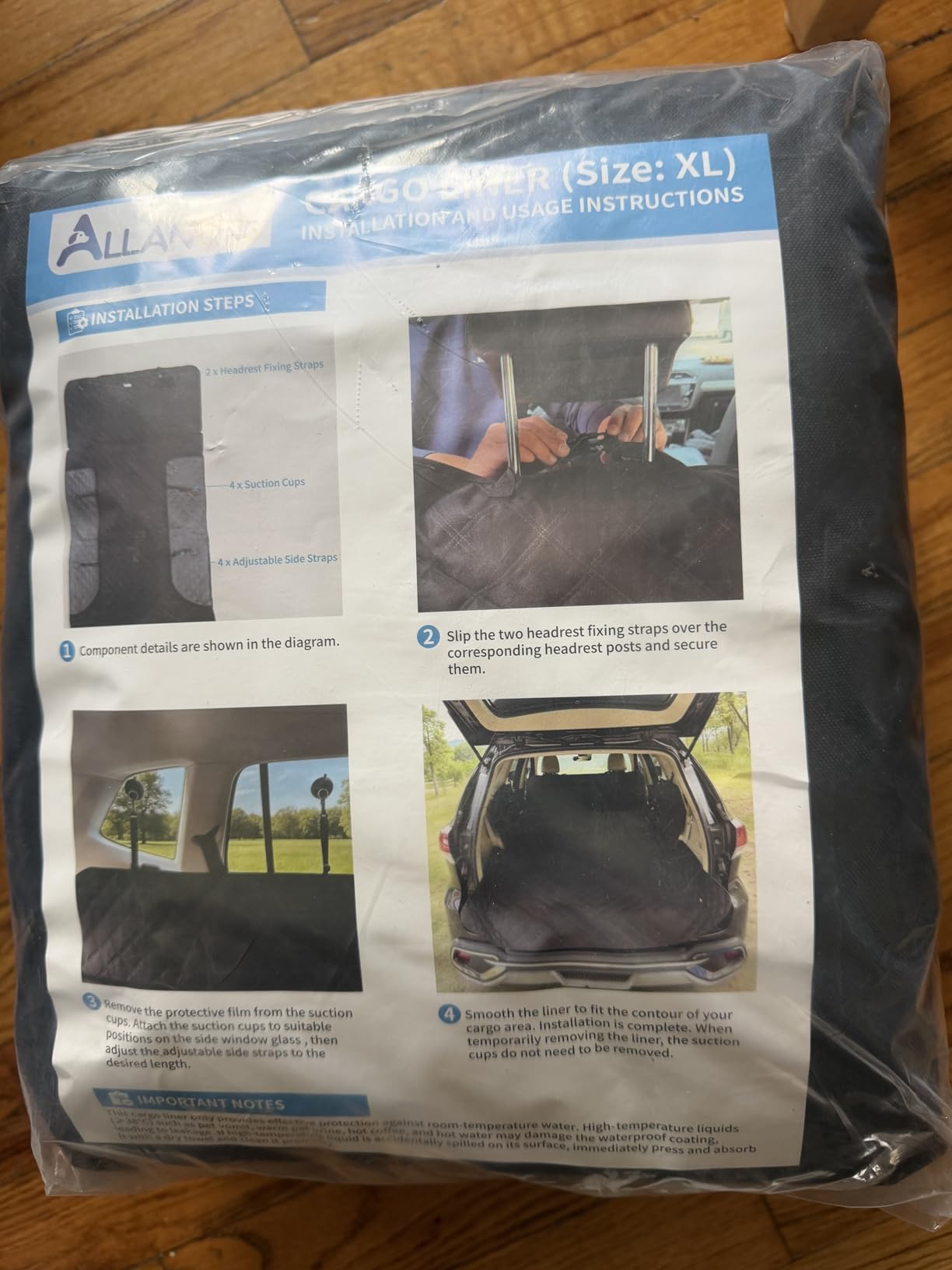 ALLANSING Extra Long SUV Cargo Liner for Dogs - Heavy-Duty 900D Oxford Waterproof Pet Cargo Protector with All-Round Protection & TPU Suction Cups, Fits Full-Size SUVs and Minivans customer photo 2