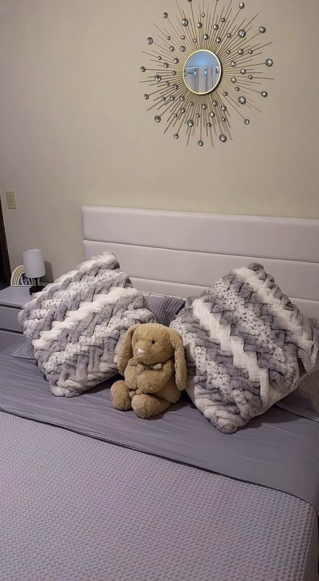 100% Cotton Duvet Cover Queen Size - Waffle Weave Duvet Cover Set for All Season, Linen Like Textured Bedding Sets 3 Pcs with 2 Pillow Shams/Gift Bag, Zipper, 4 Conner Ties,Dark Grey customer photo 1