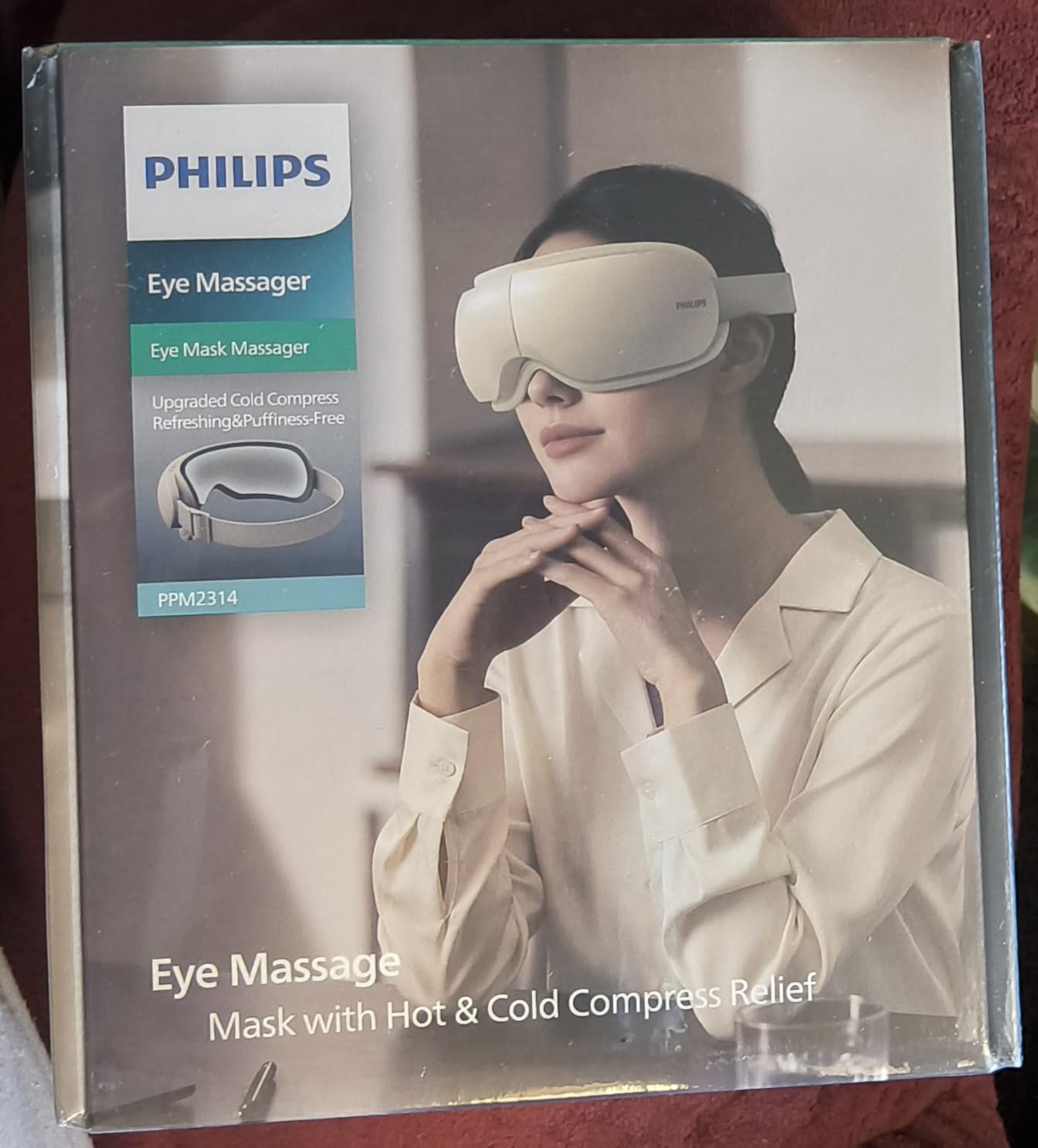 PHILIPS Eye Massager with Heat and Cooling for Daily Eye Comfort&Relaxation | Soothing Sensation, Dual Airbag Vibration, 180° Foldable Design, Bluetooth Music, 4 Modes, Ideals Sleep Gift for Men & Women customer photo 2