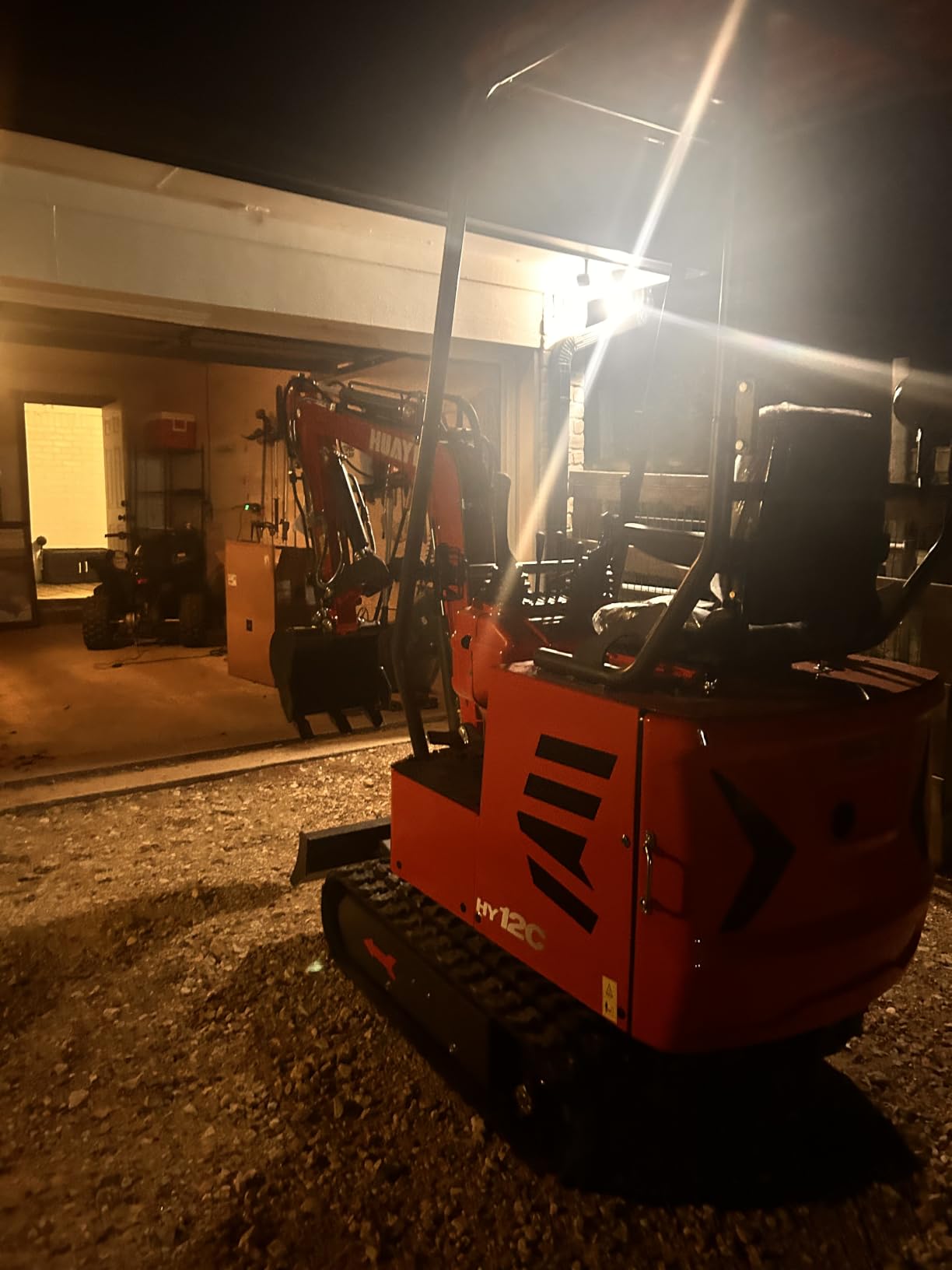 HY12C 1.2T Mini Excavator, Rain Enclosure & 4 Attachments, B&S customer photo 2