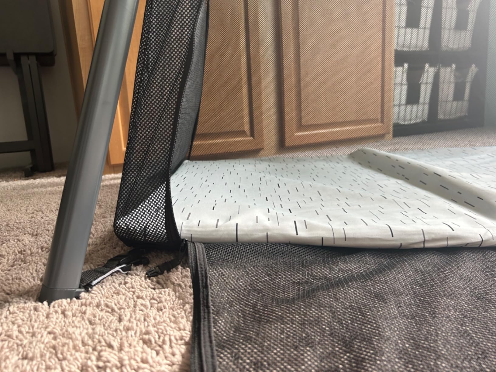 Chicco Alfa Lite Nest Lightweight Travel Playard with Zip-On Bassinet, Portable Baby Crib & Play Yard, Easy Setup, Waterproof Mattress, Includes Carry Bag, Serene/Beige customer photo 1