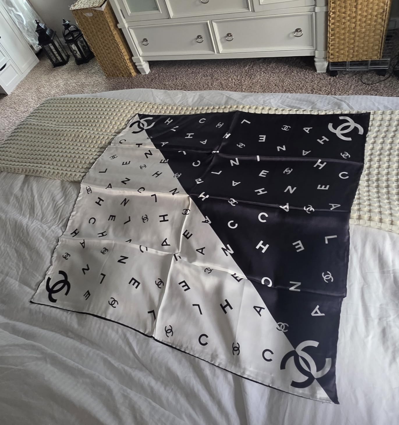 Fashionable and Luxury women's silk scarves, a choice for Birthday present and Valentine's Day gifts customer photo 2