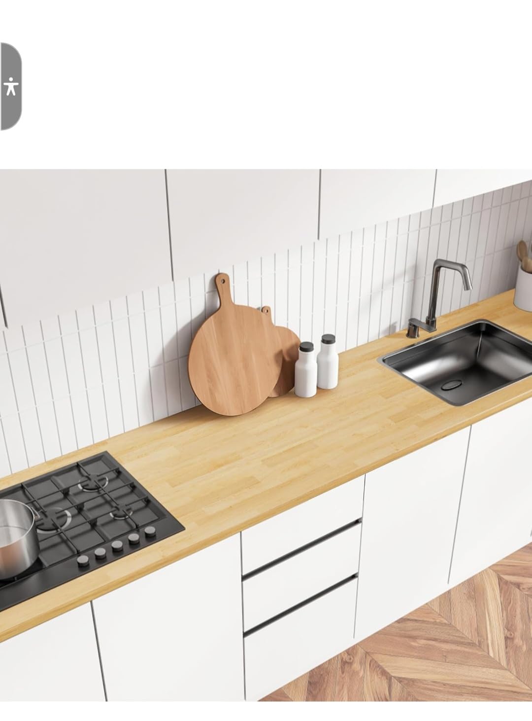 Unfinished Birch Butcher Block Countertop - 60
